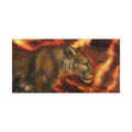 Fire lion Canvas, Stretched, 1.25"