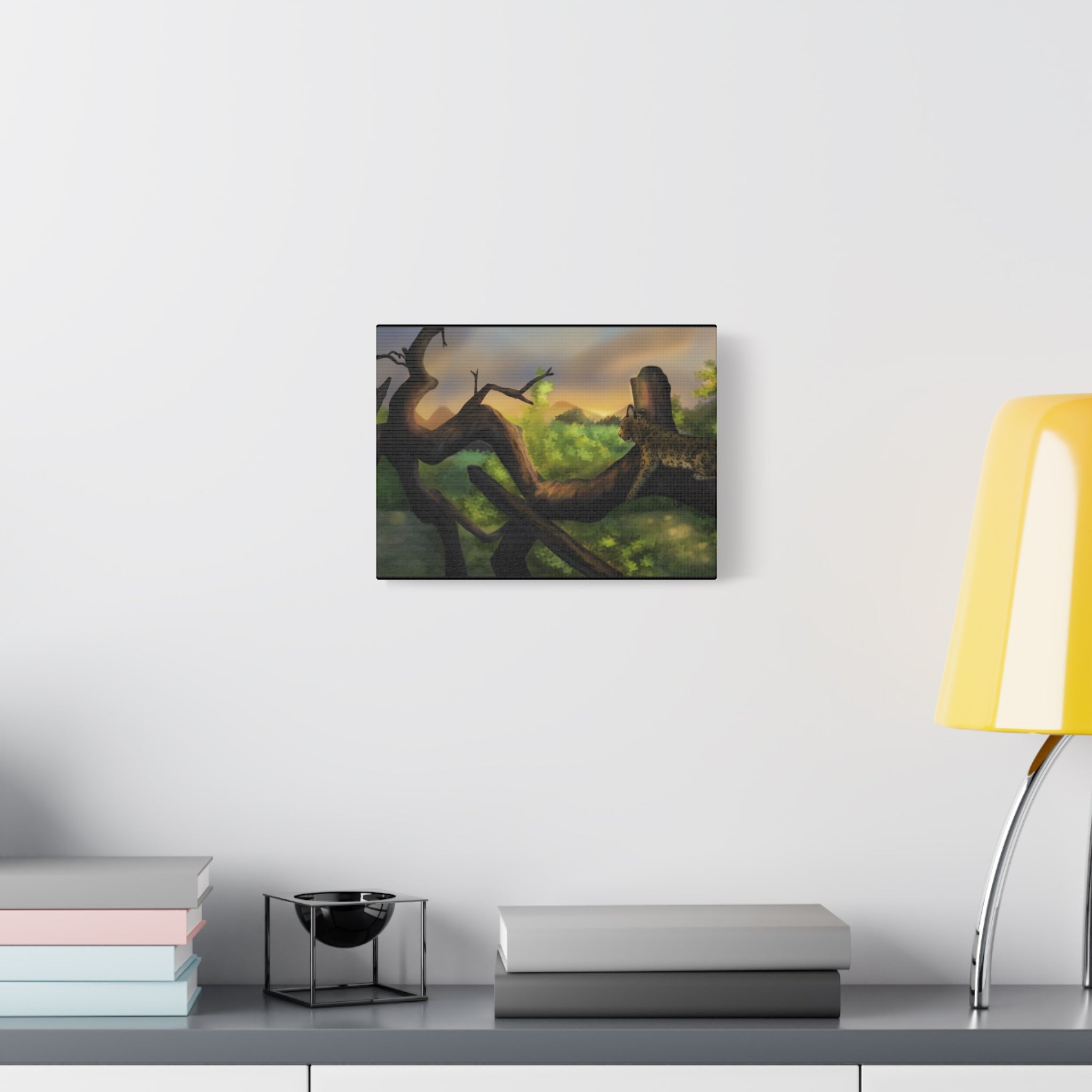 Leopard Landscape Matte Canvas, Stretched, 1.25"