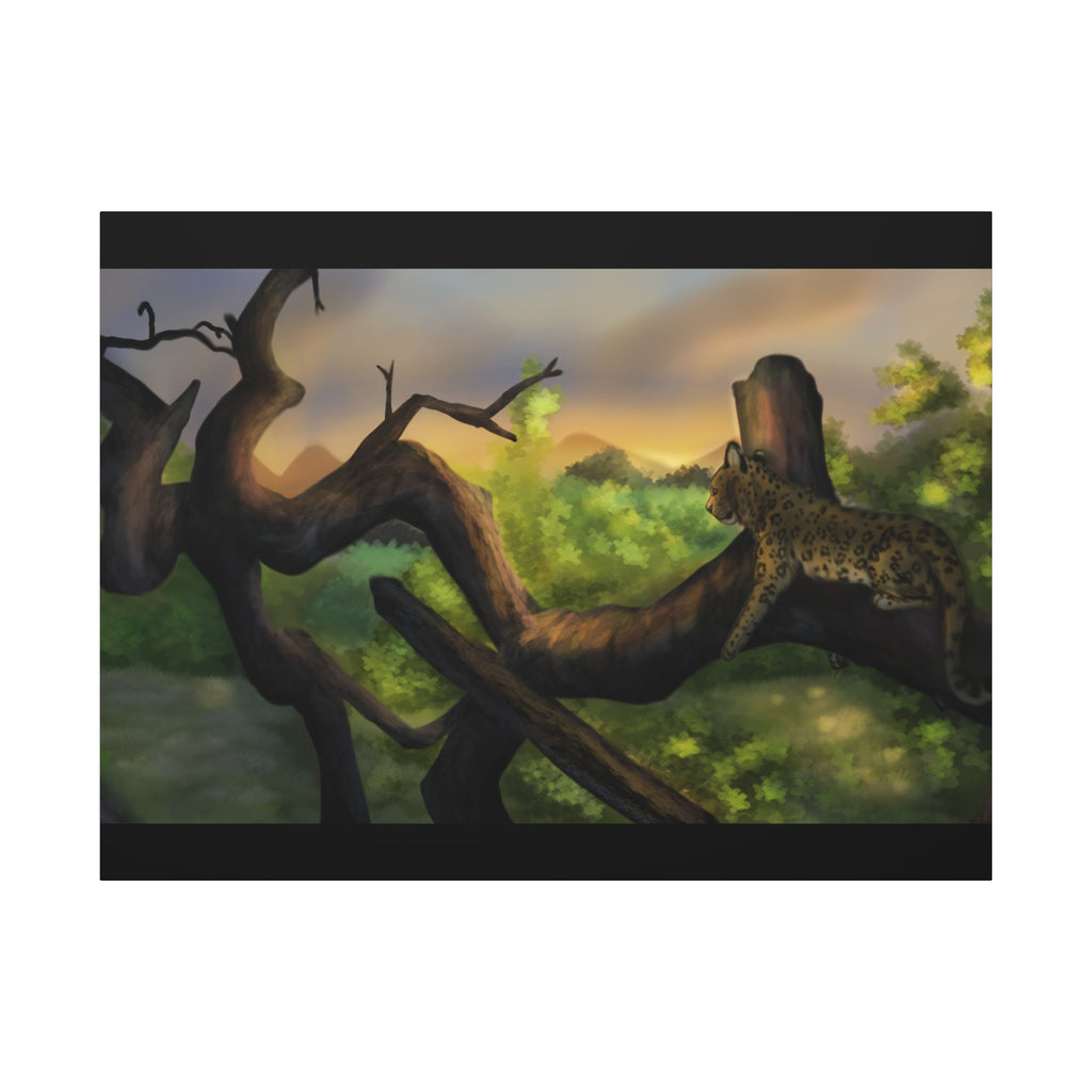 Leopard Landscape Matte Canvas, Stretched, 1.25"