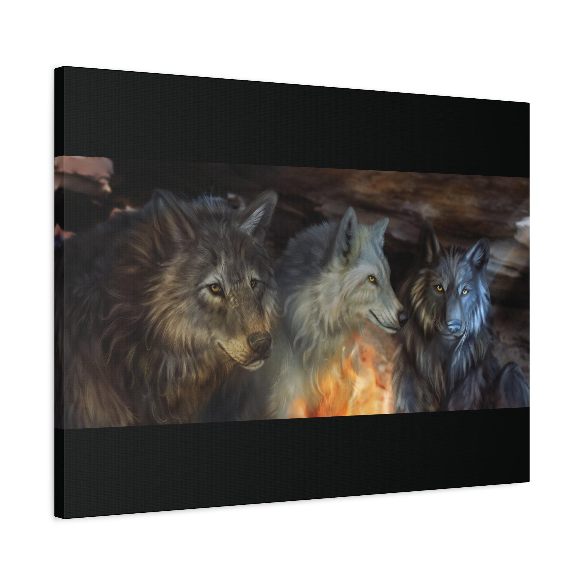 Fire Wolves Matte Canvas, Stretched, 1.25"