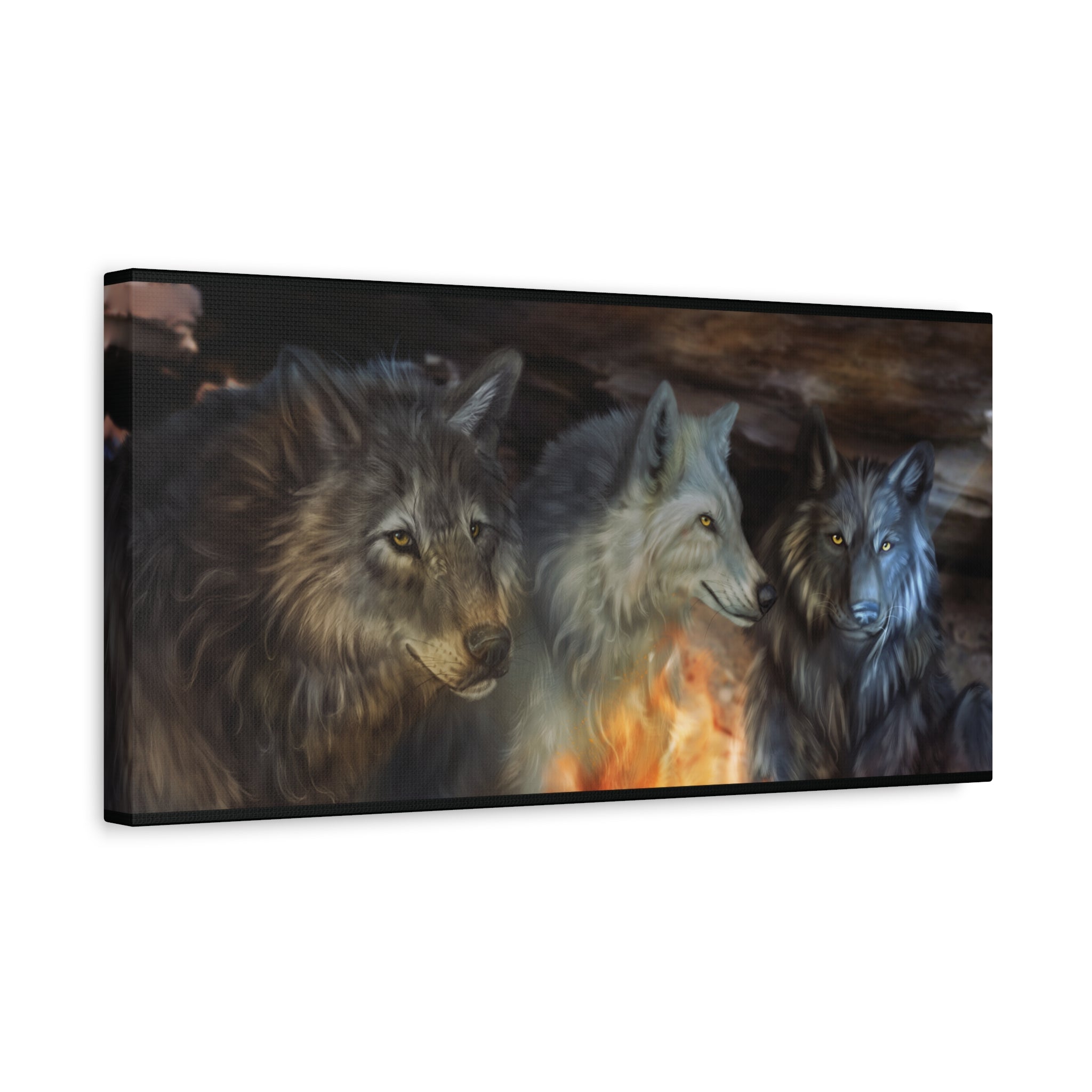 Fire Wolves Matte Canvas, Stretched, 1.25"
