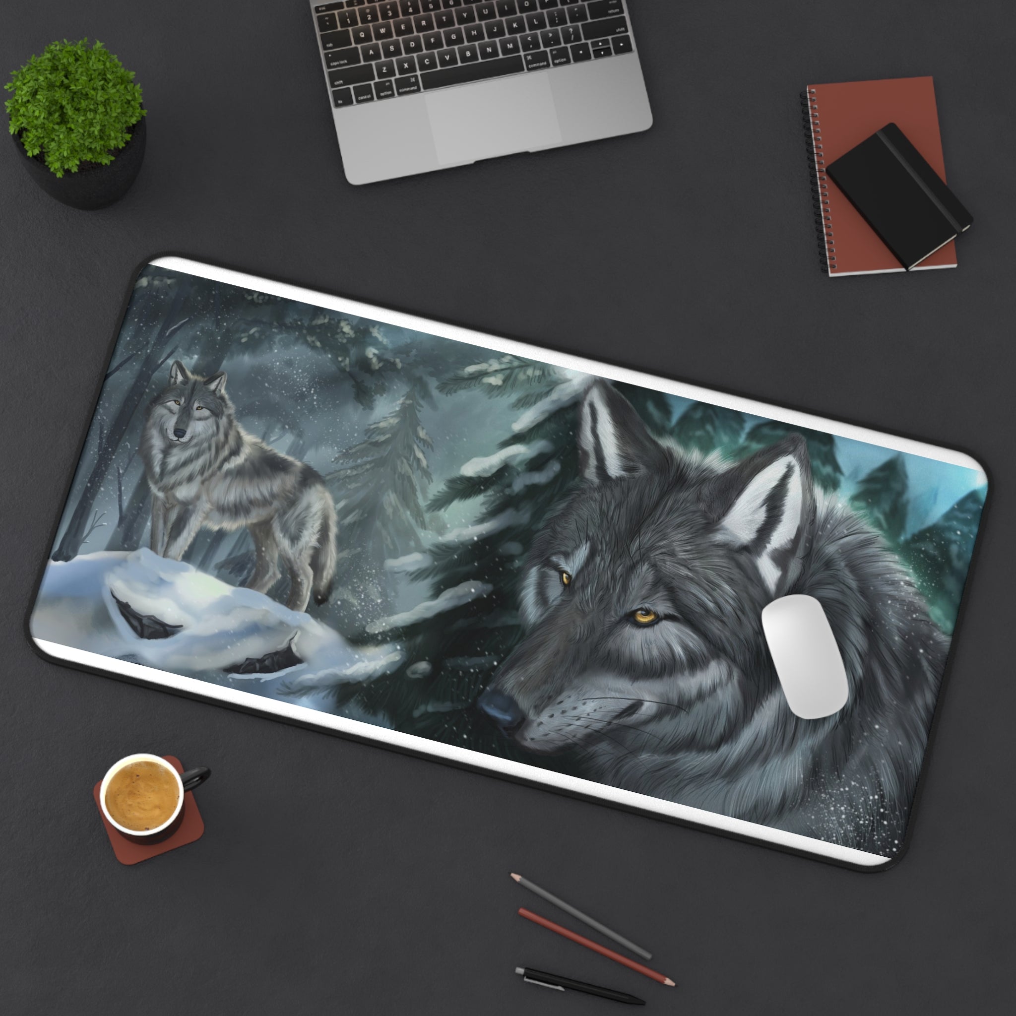 Winter Wolves 16x32 Desk Mat