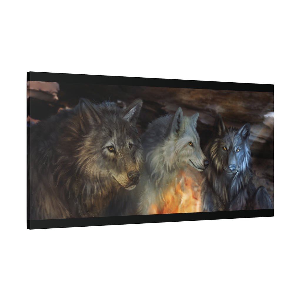 Fire Wolves Matte Canvas, Stretched, 1.25"