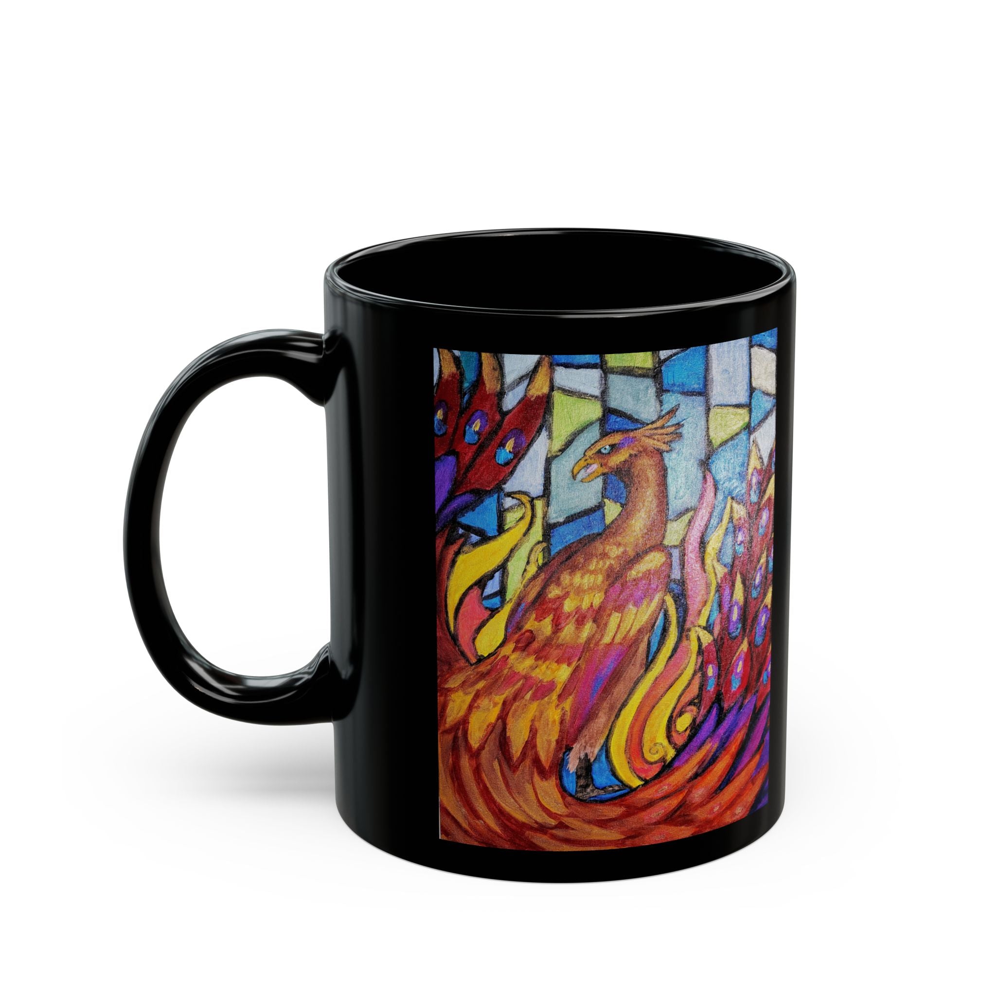 Stained Glass Phoenix Mug (15oz)