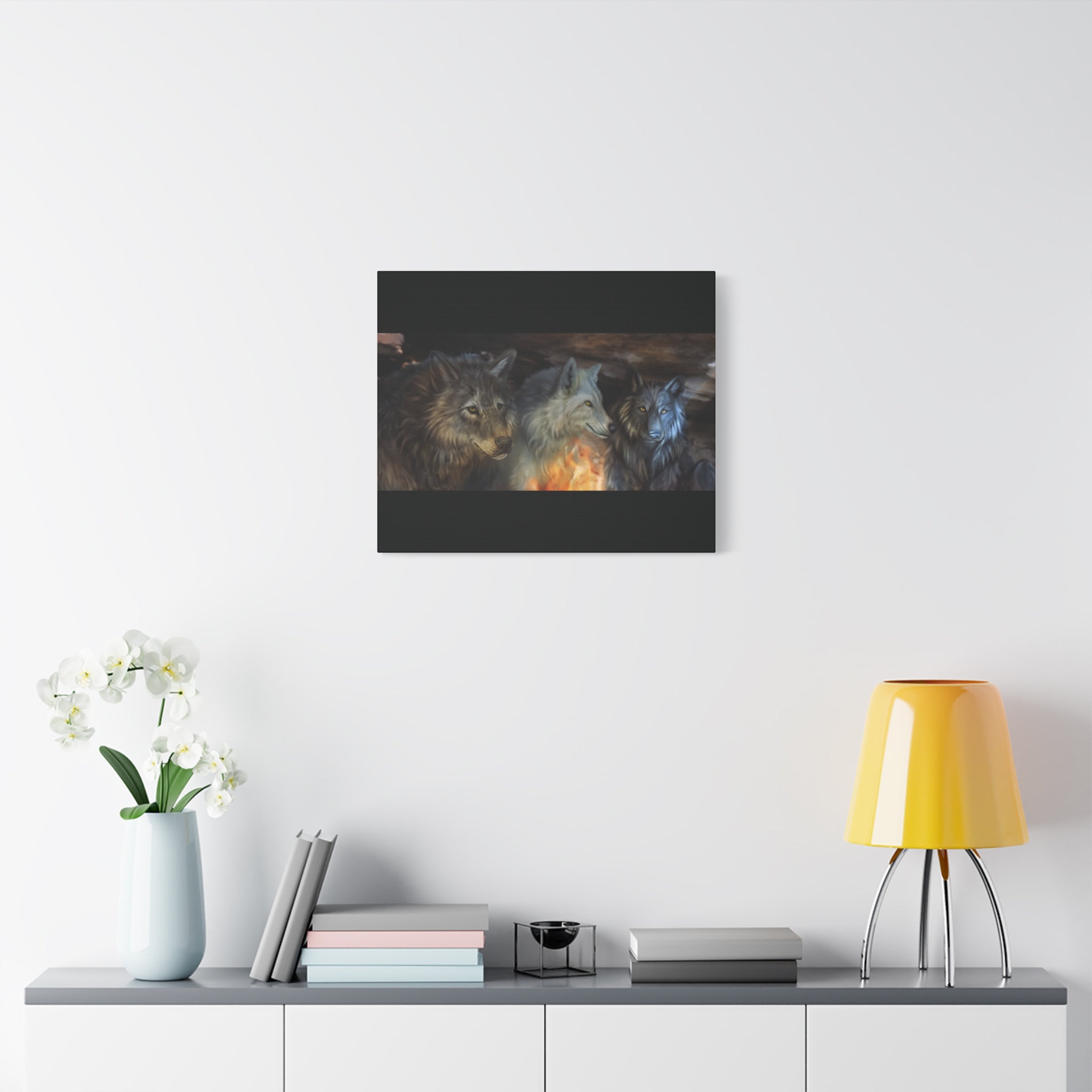 Fire Wolves Matte Canvas, Stretched, 1.25"