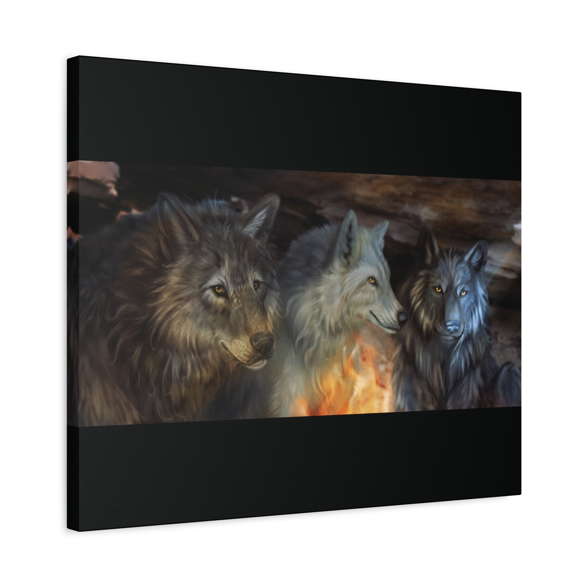Fire Wolves Matte Canvas, Stretched, 1.25"