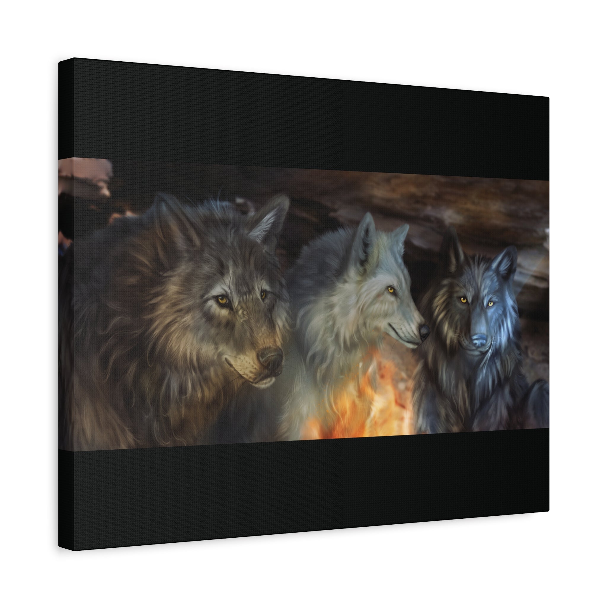 Fire Wolves Matte Canvas, Stretched, 1.25"