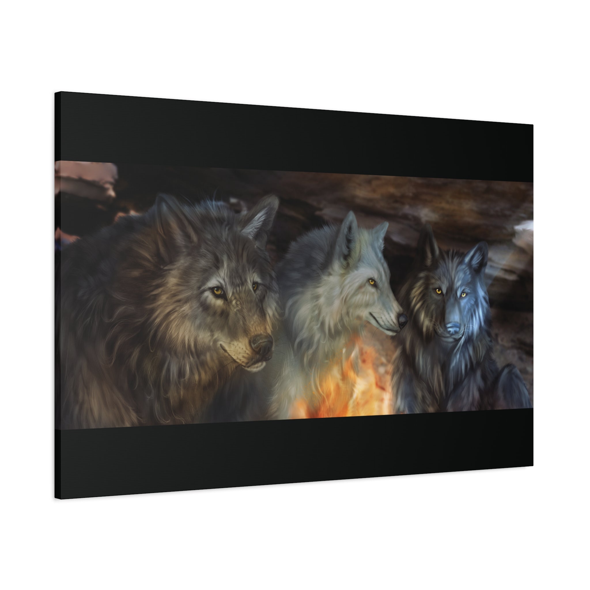 Fire Wolves Matte Canvas, Stretched, 1.25"