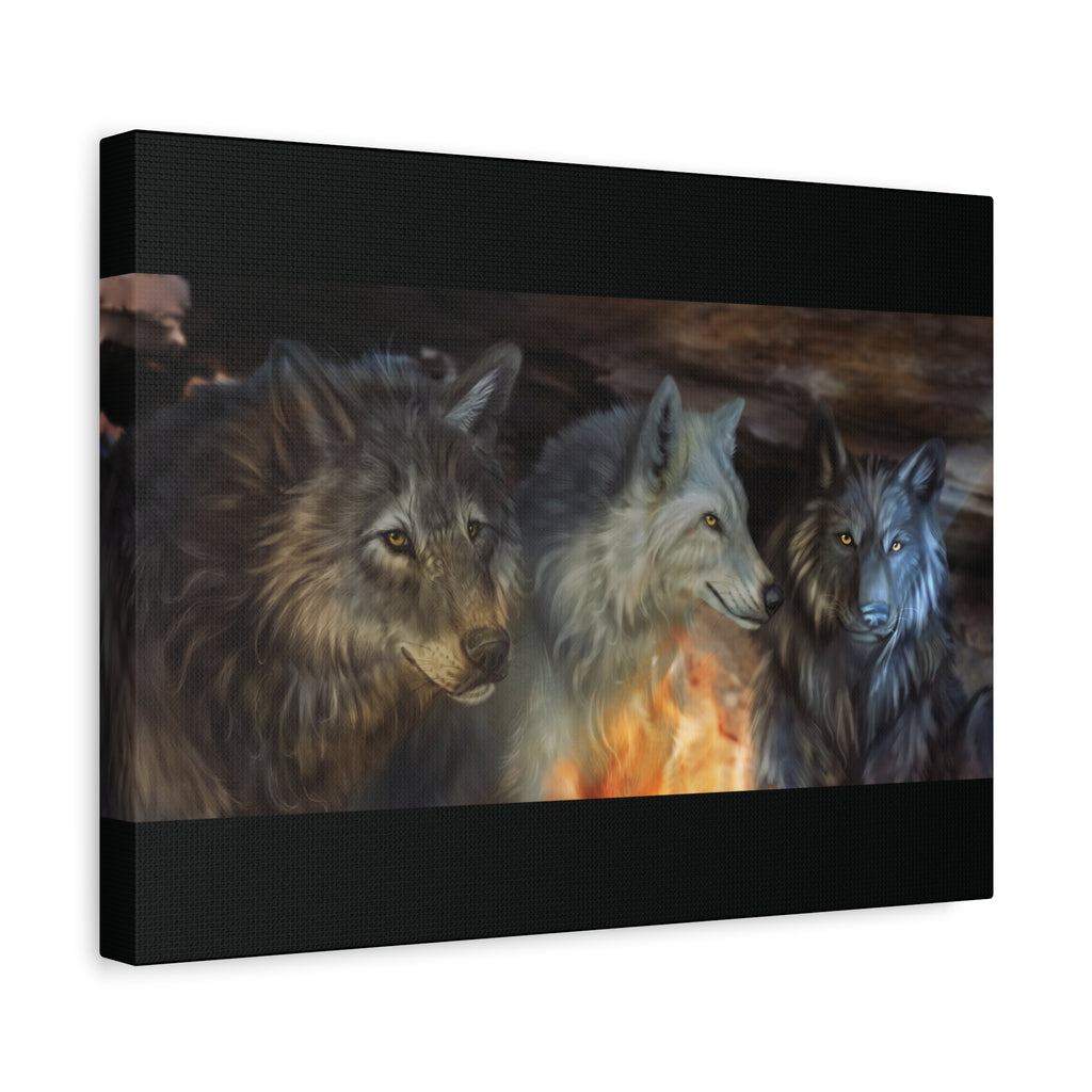 Fire Wolves Matte Canvas, Stretched, 1.25"