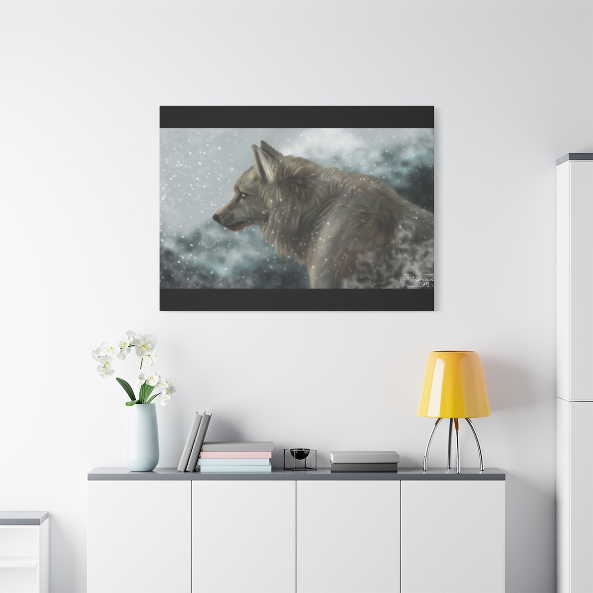 Lone Wolf Matte Canvas, Stretched, 1.25"
