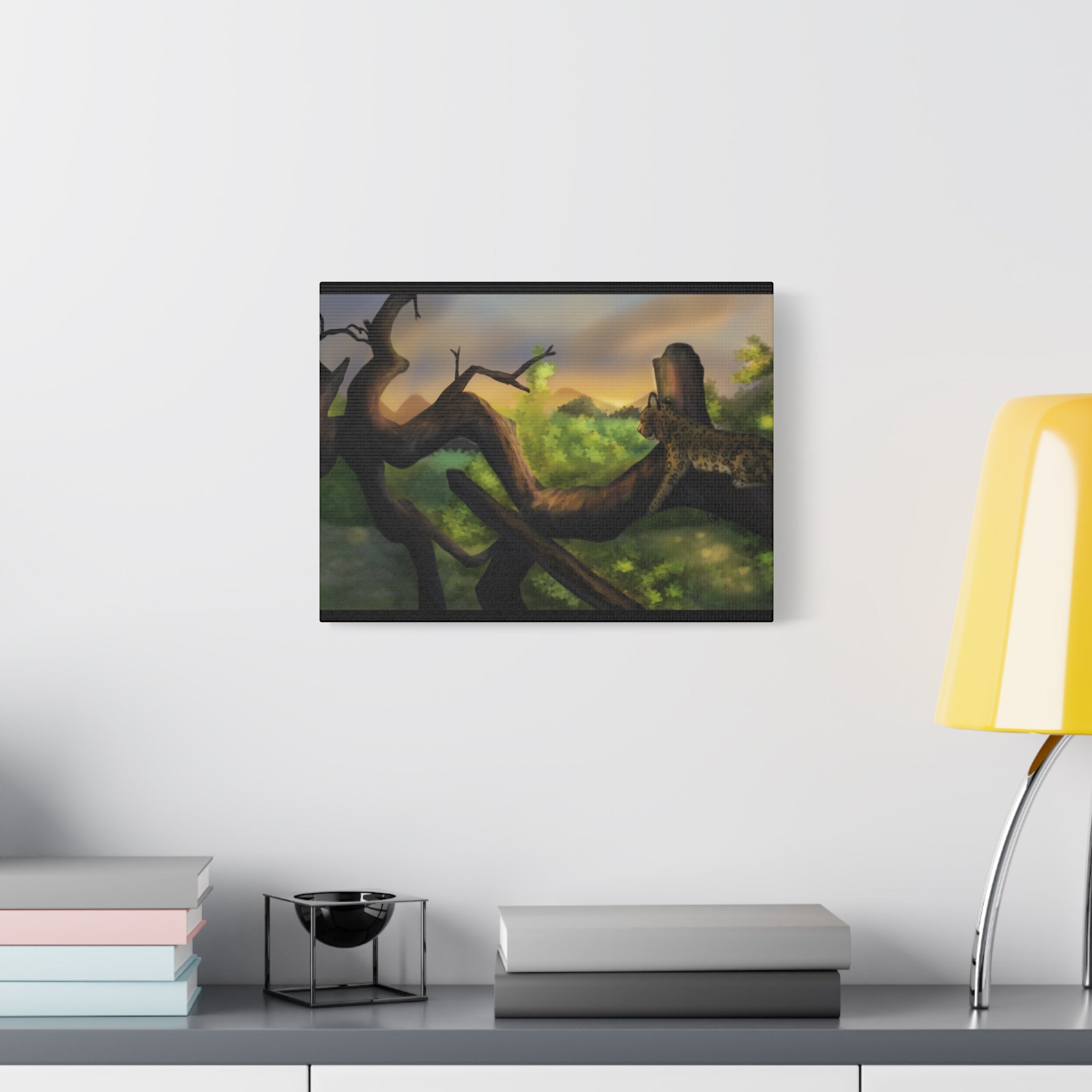 Leopard Landscape Matte Canvas, Stretched, 1.25"