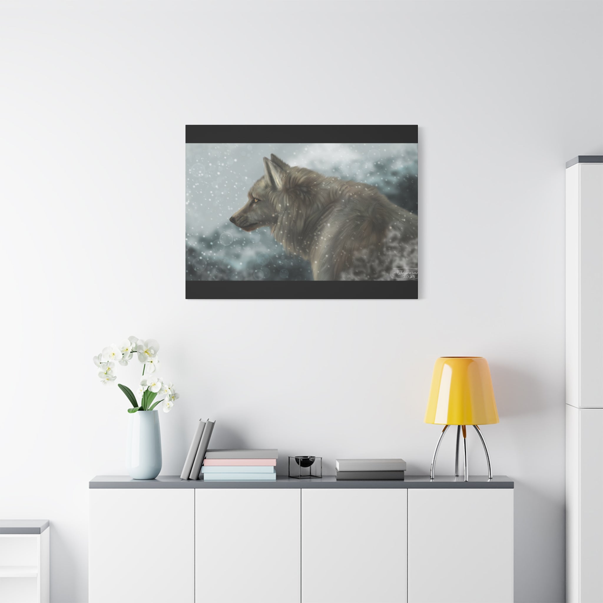 Lone Wolf Matte Canvas, Stretched, 1.25"
