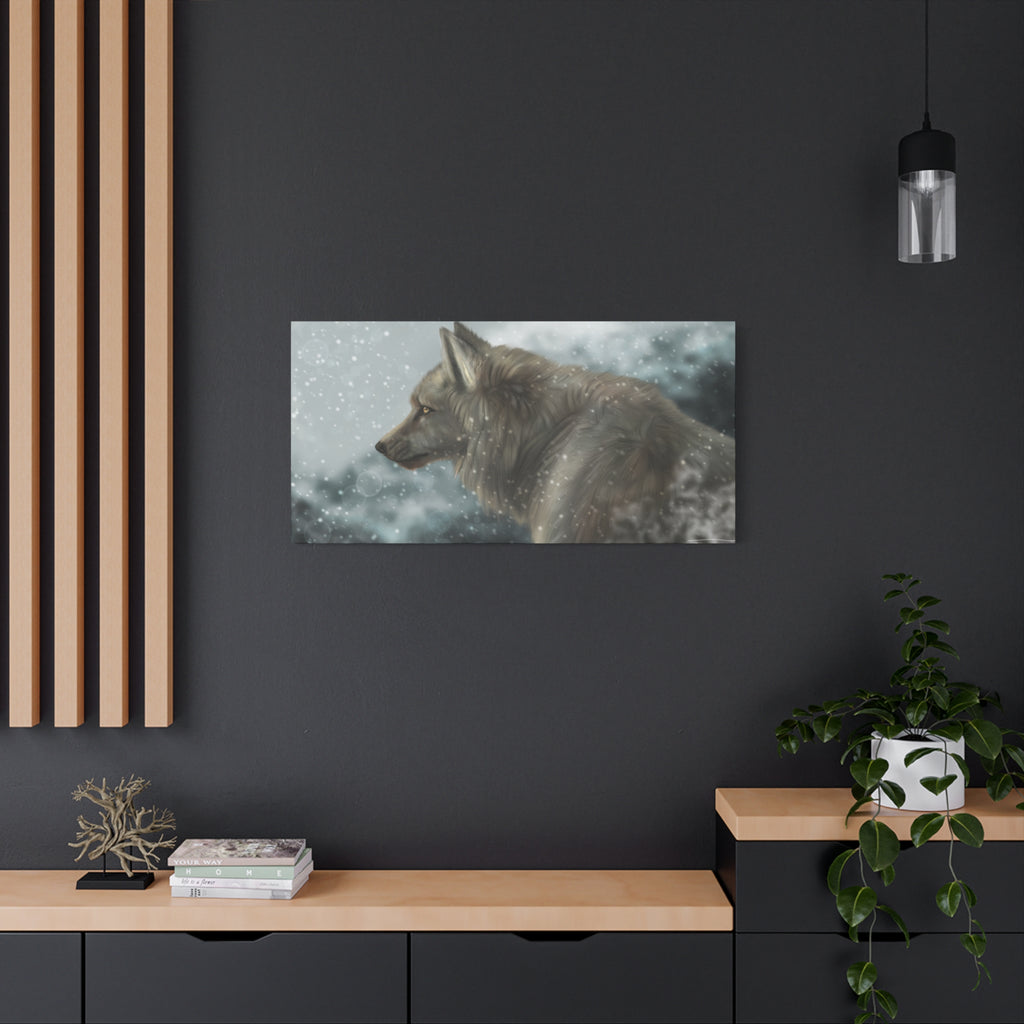 Lone Wolf Matte Canvas, Stretched, 1.25"