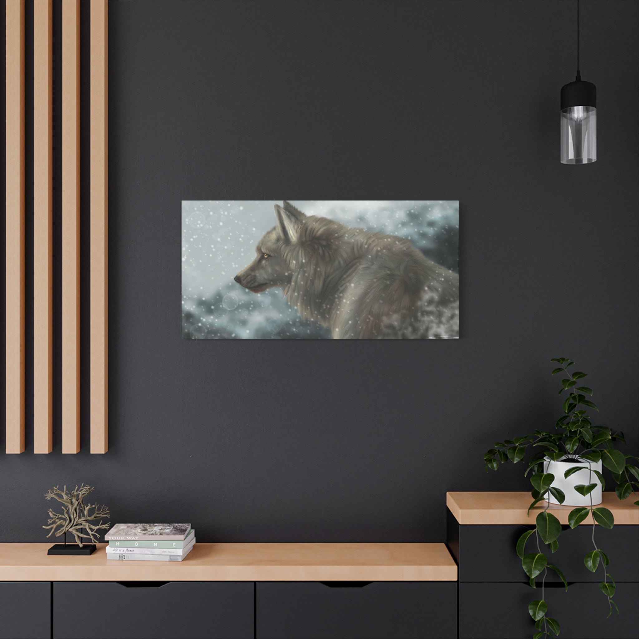 Lone Wolf Matte Canvas, Stretched, 1.25"