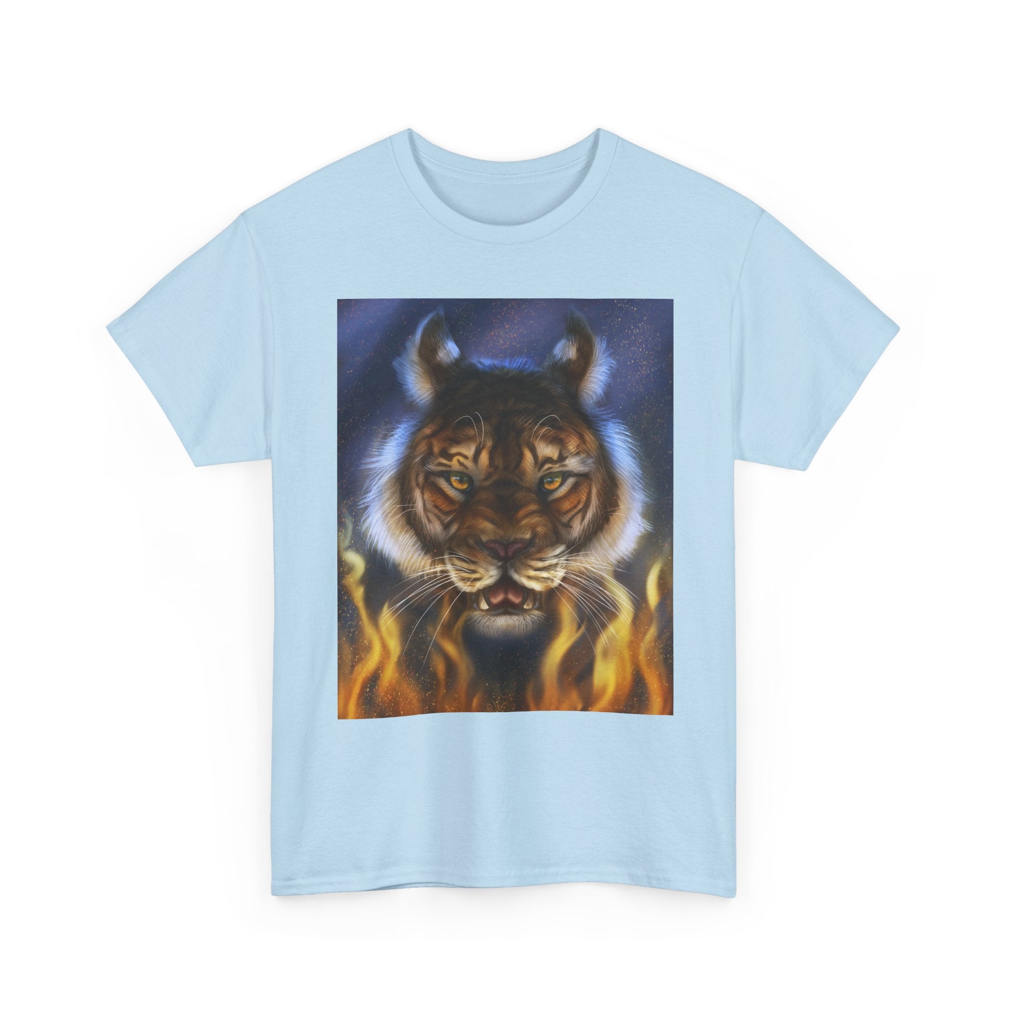 Tiger Flames Heavy Cotton Tee