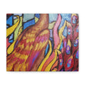 STAINED GLASS PHOENIX Stretched, 1.25"