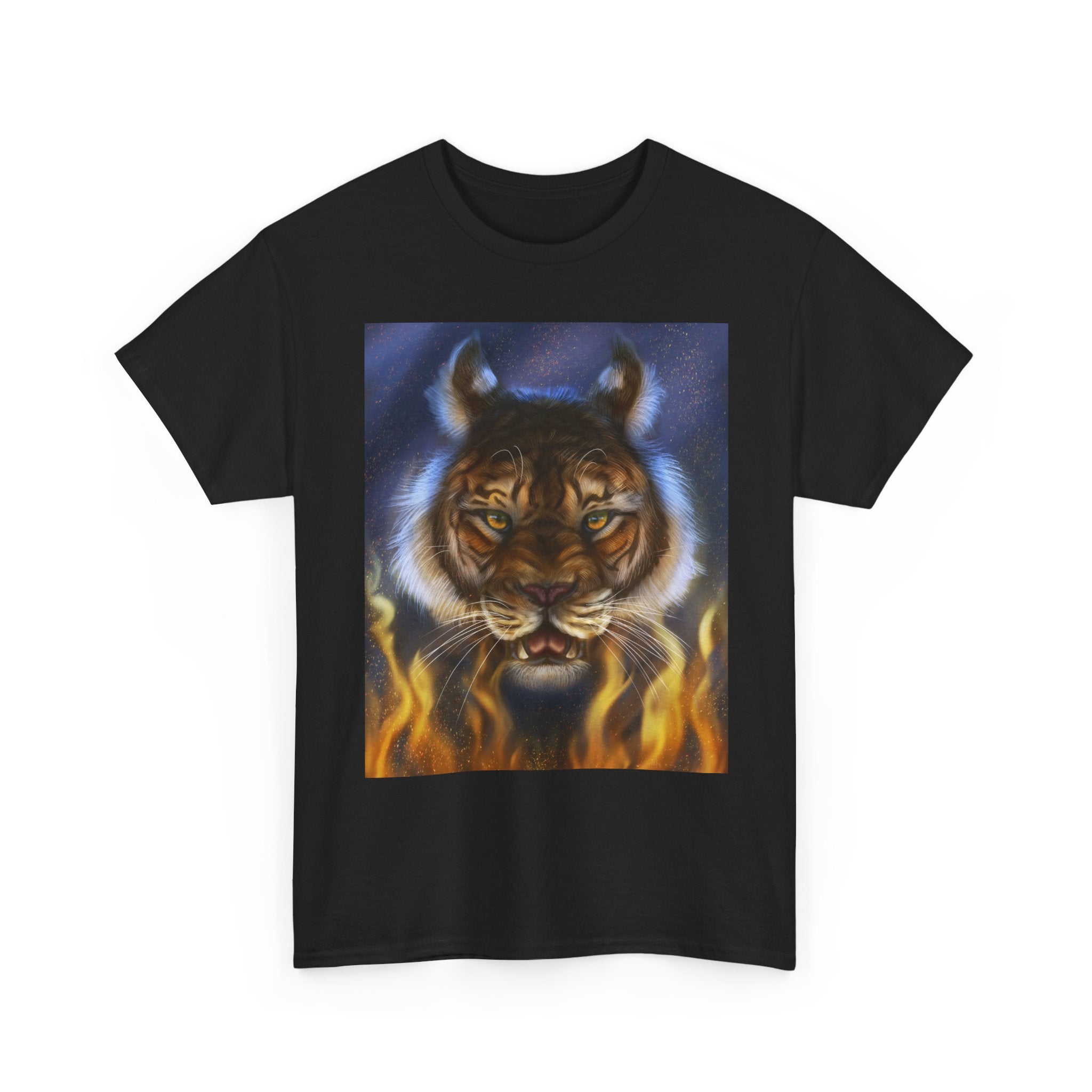 Tiger Flames Heavy Cotton Tee
