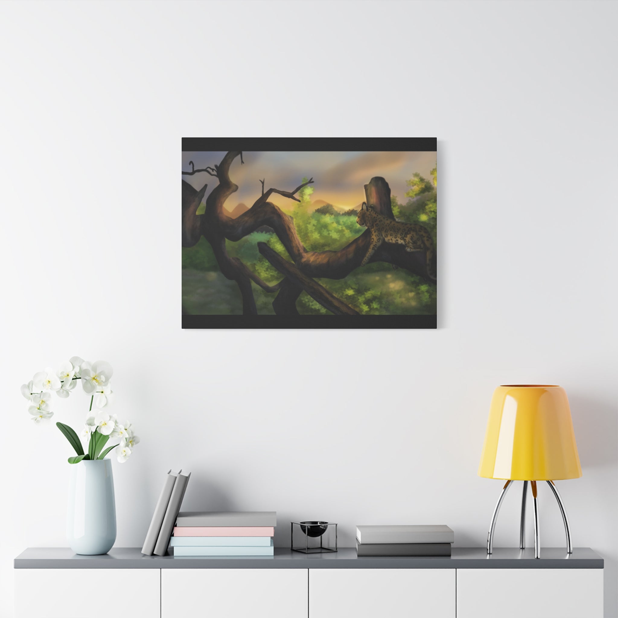 Leopard Landscape Matte Canvas, Stretched, 1.25"