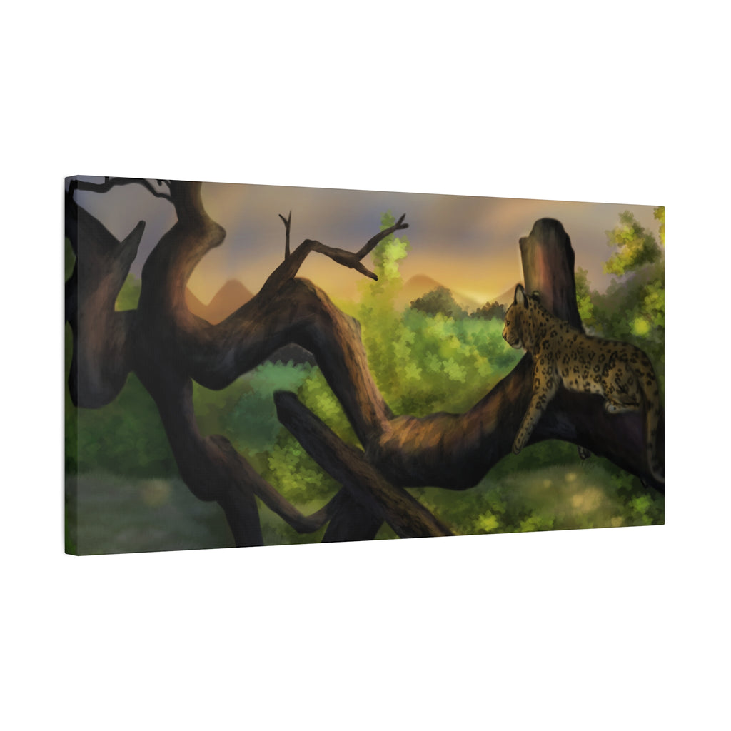 Leopard Landscape Matte Canvas, Stretched, 1.25"