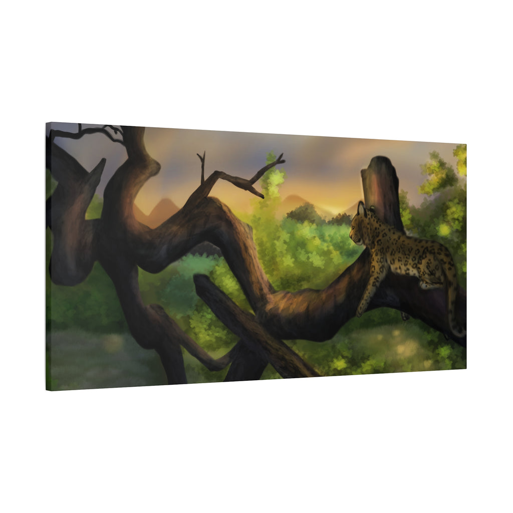 Leopard Landscape Matte Canvas, Stretched, 1.25"