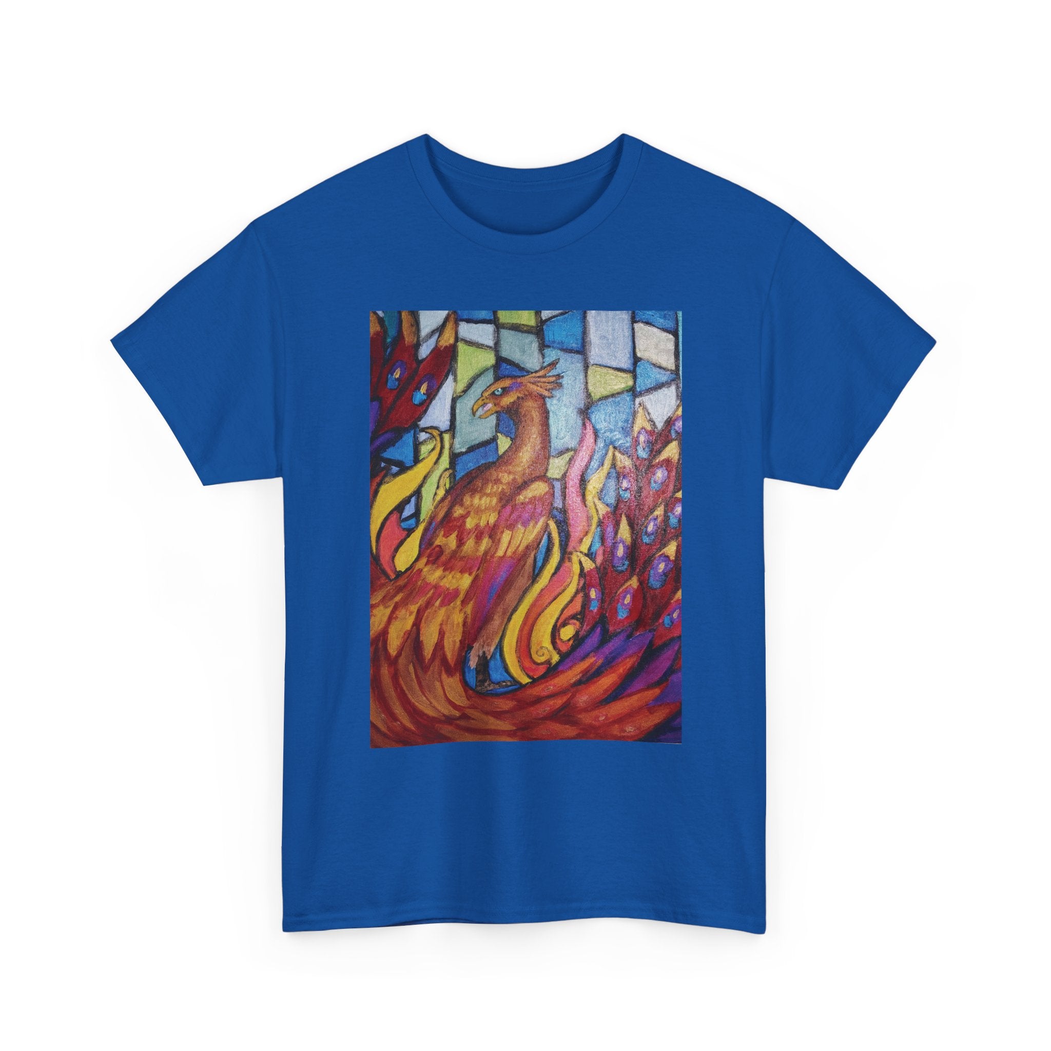 Stained Glass Phoenix Heavy Cotton Tee