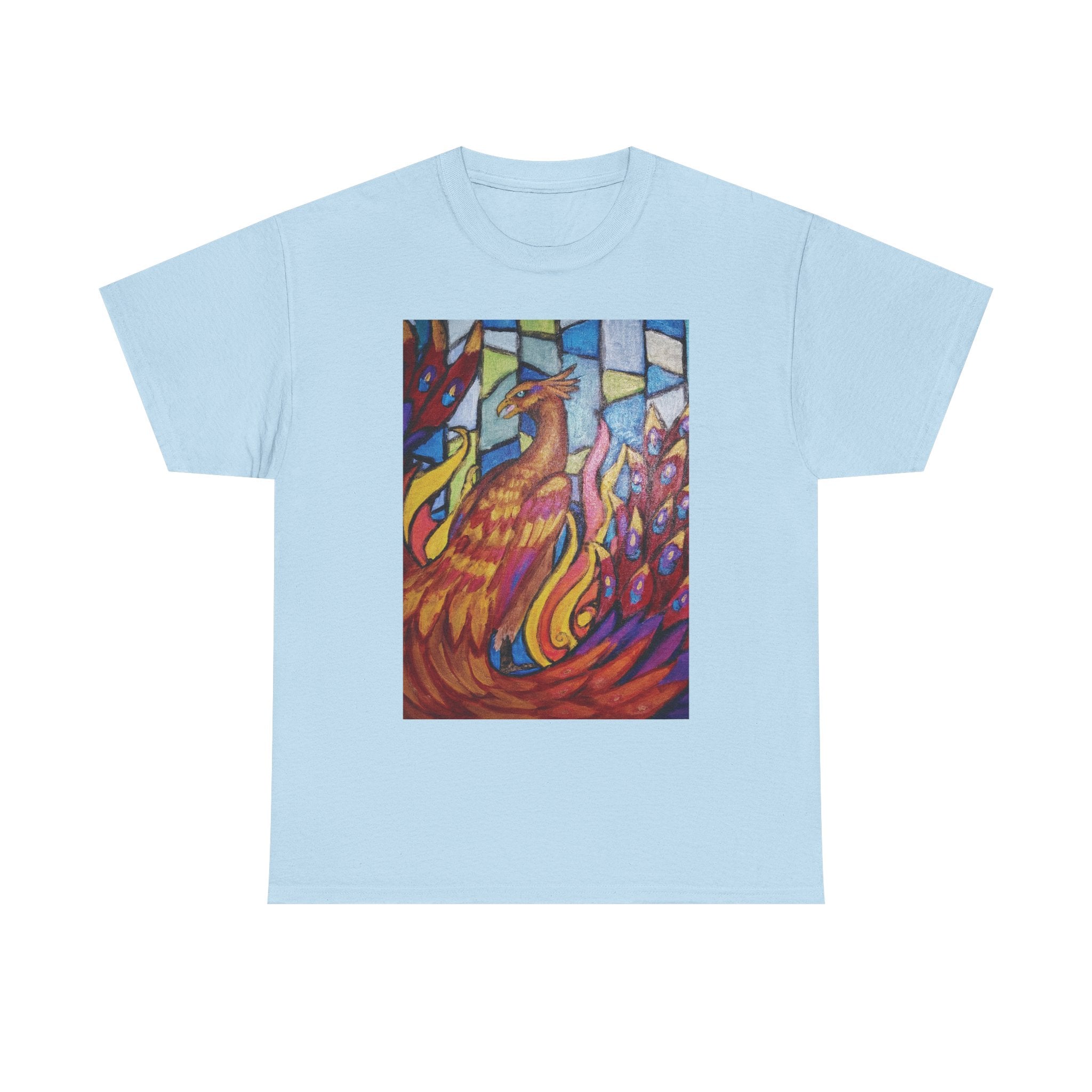 Stained Glass Phoenix Heavy Cotton Tee