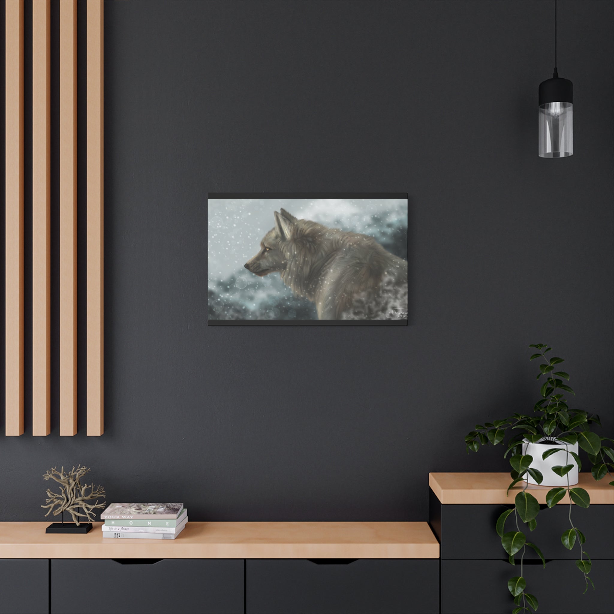 Lone Wolf Matte Canvas, Stretched, 1.25"