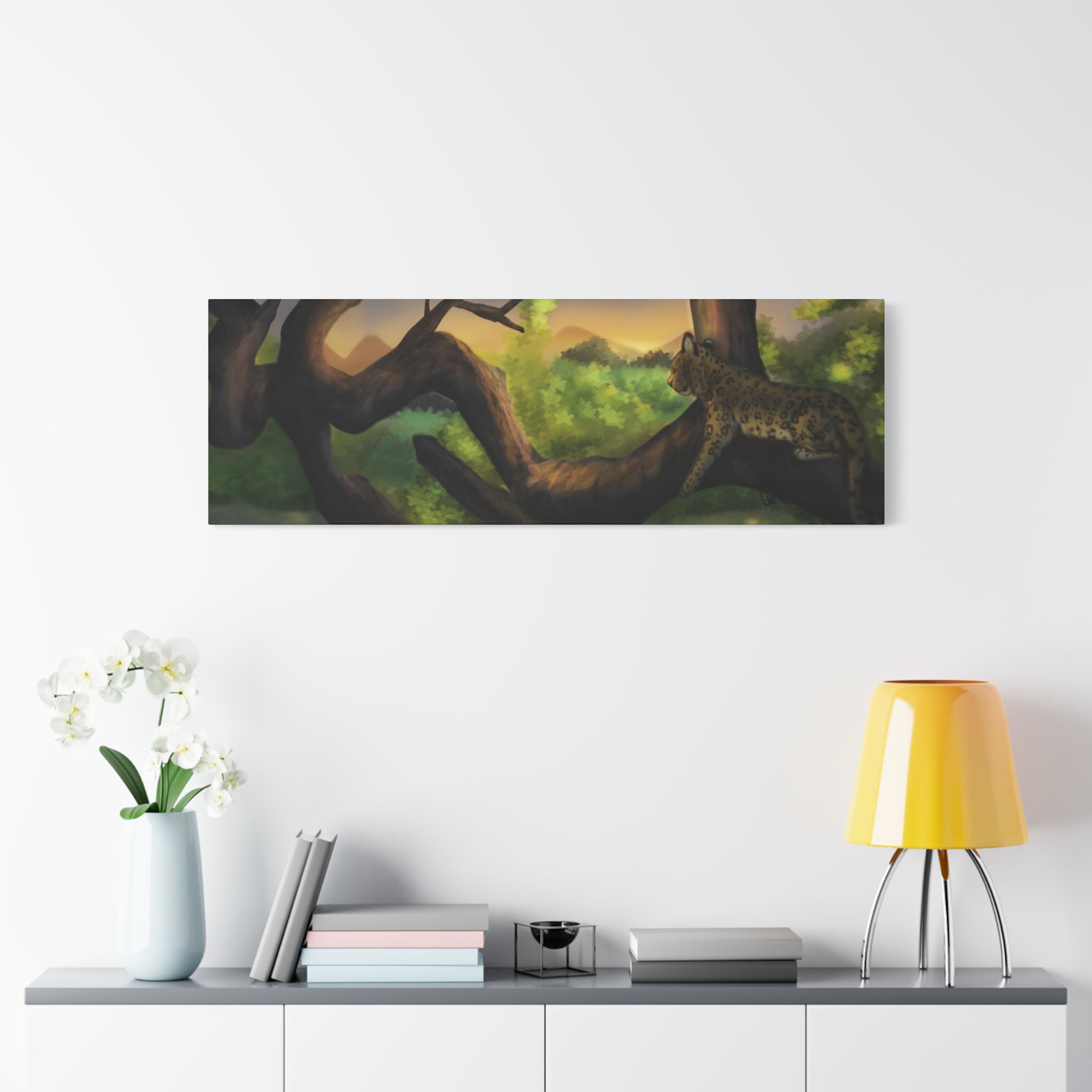 Leopard Landscape Matte Canvas, Stretched, 1.25"