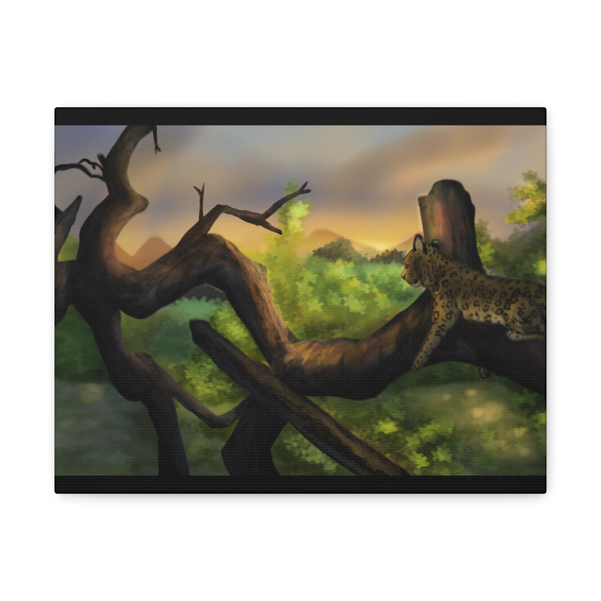 Leopard Landscape Matte Canvas, Stretched, 1.25"