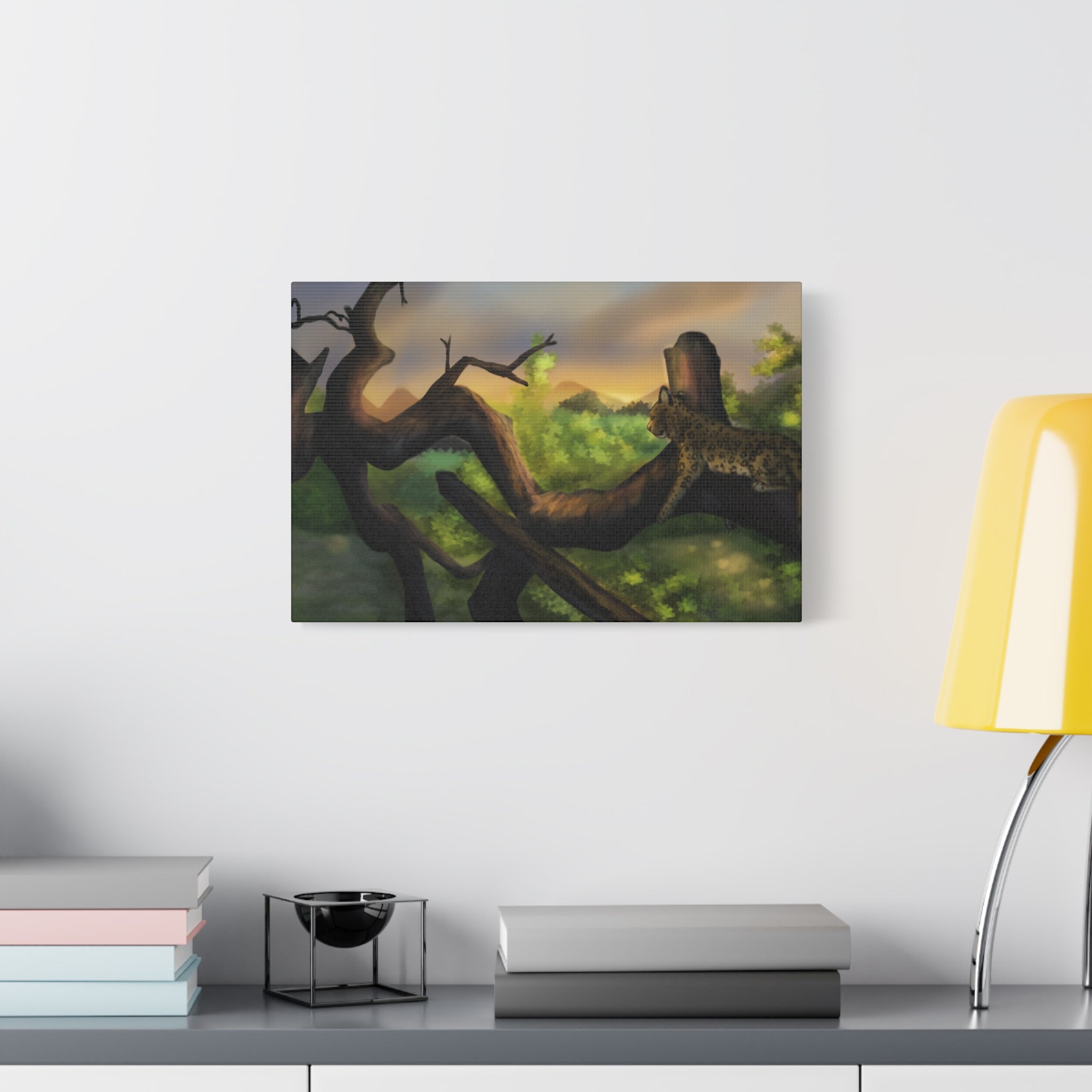 Leopard Landscape Matte Canvas, Stretched, 1.25"