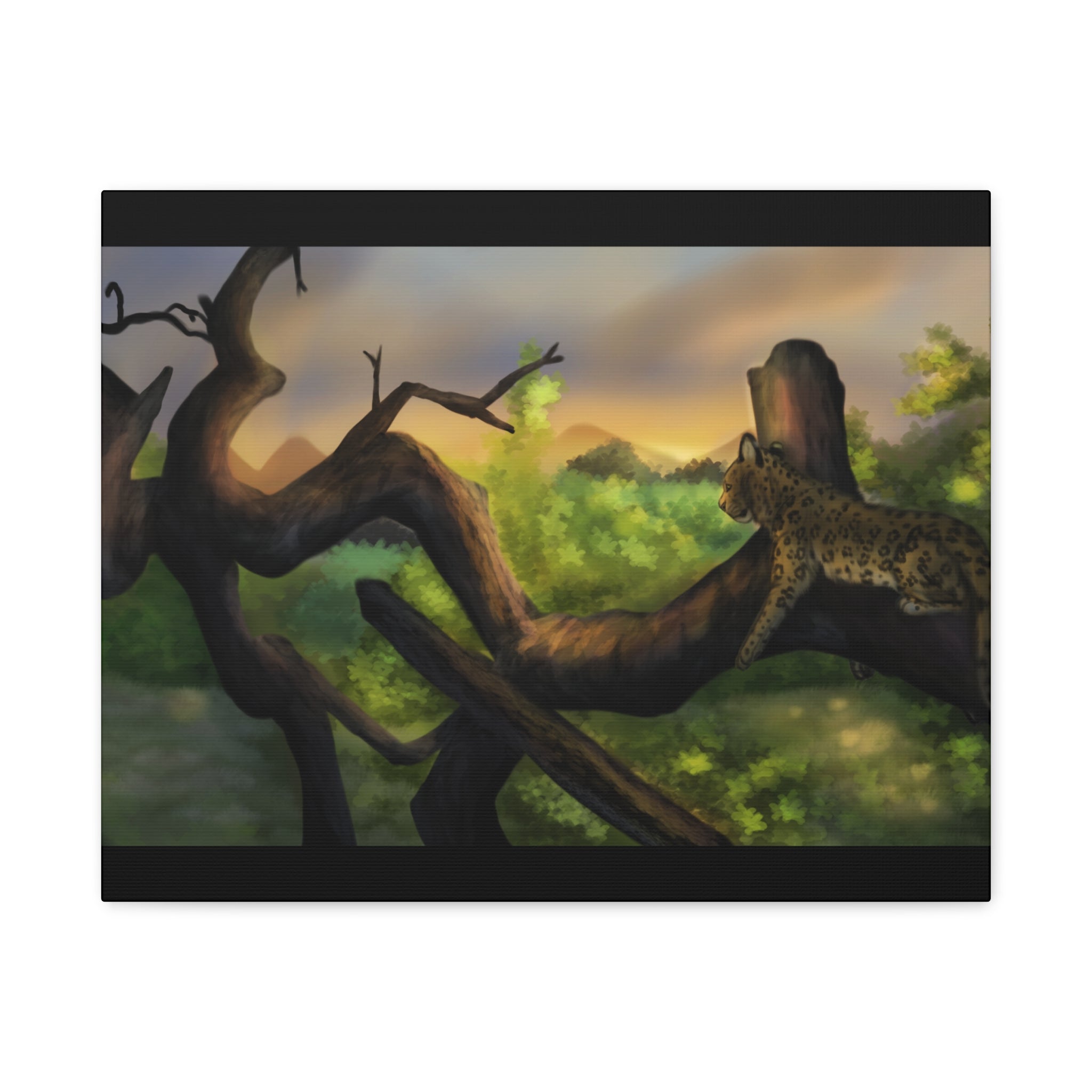 Leopard Landscape Matte Canvas, Stretched, 1.25"