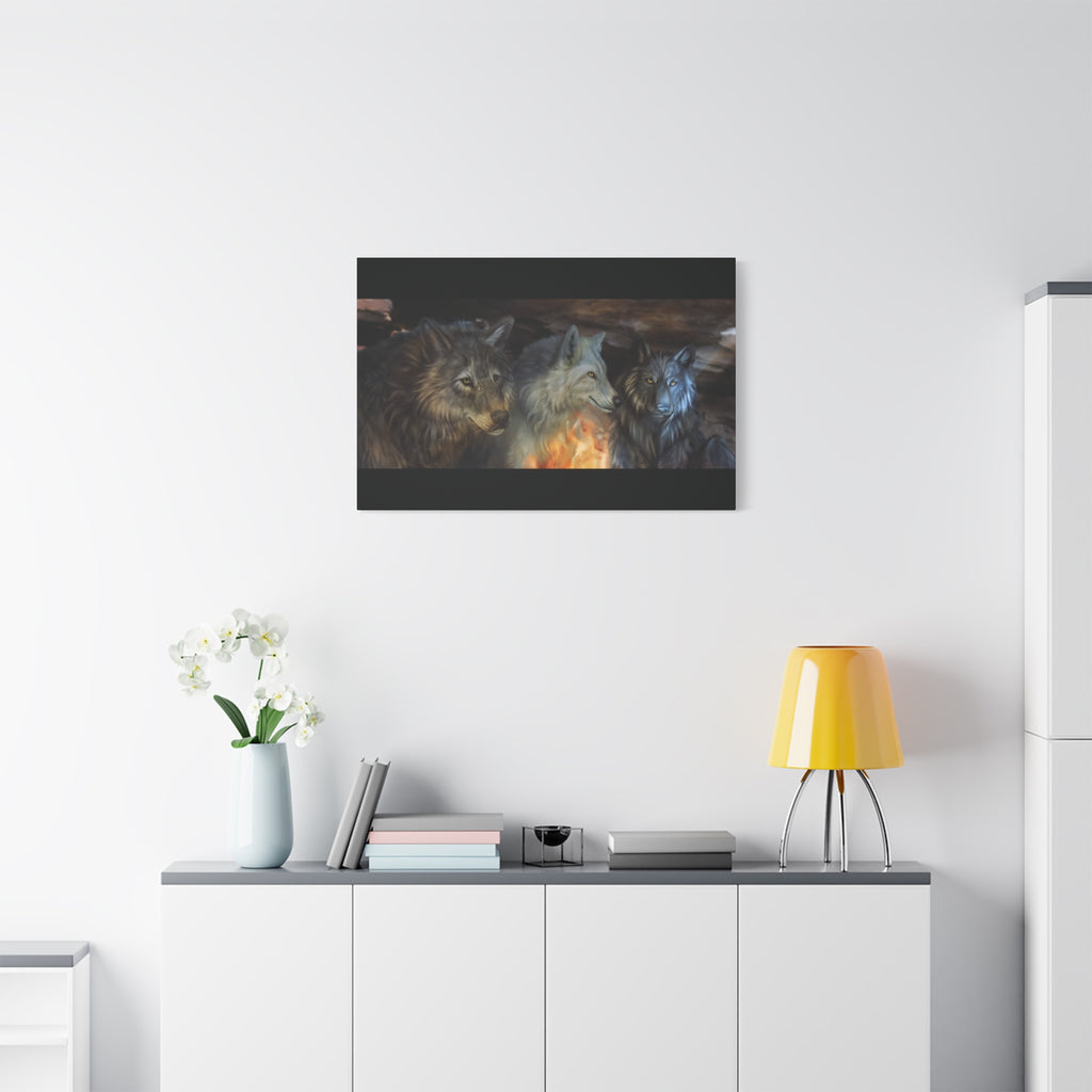 Fire Wolves Matte Canvas, Stretched, 1.25"