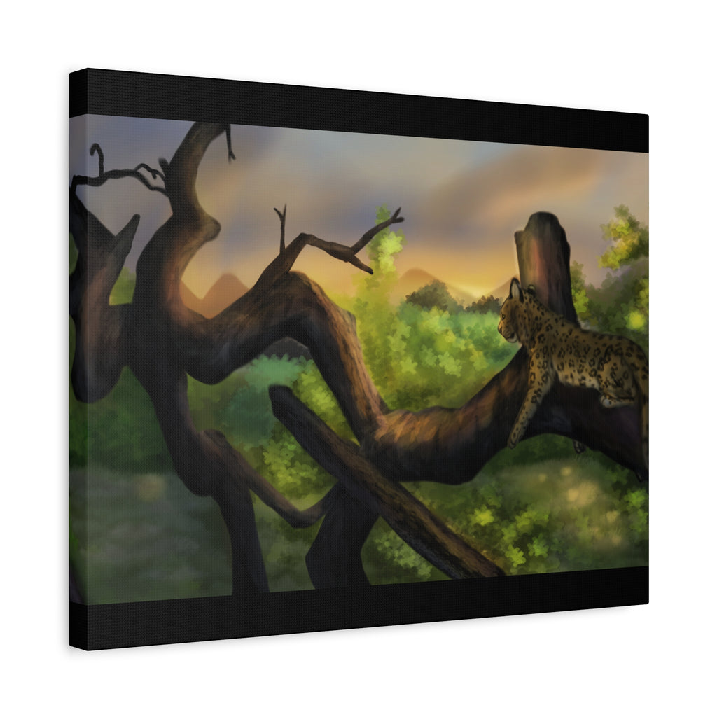 Leopard Landscape Matte Canvas, Stretched, 1.25"