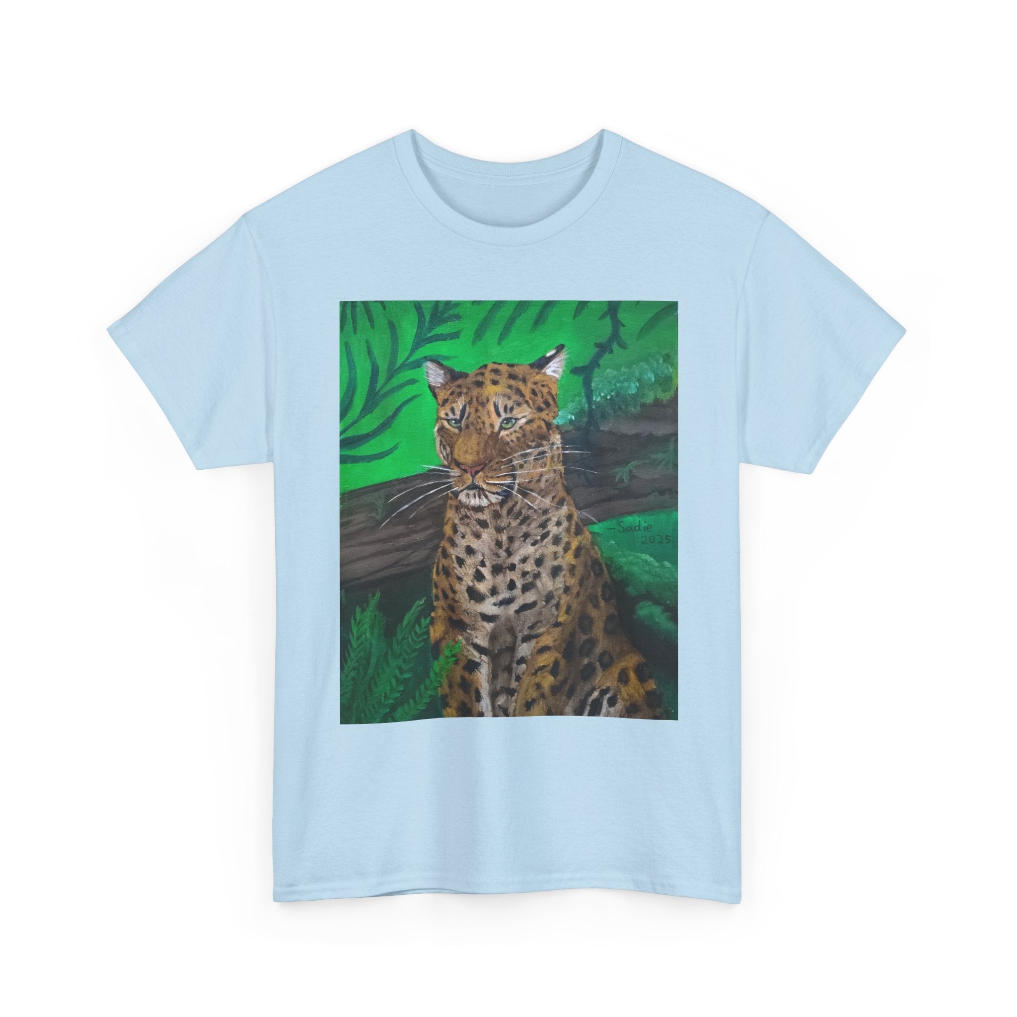 Green Leopard  Heavy Cotton Tee
