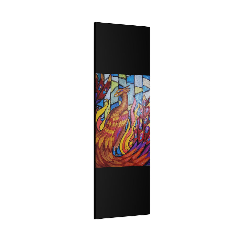 STAINED GLASS PHOENIX Stretched, 1.25"