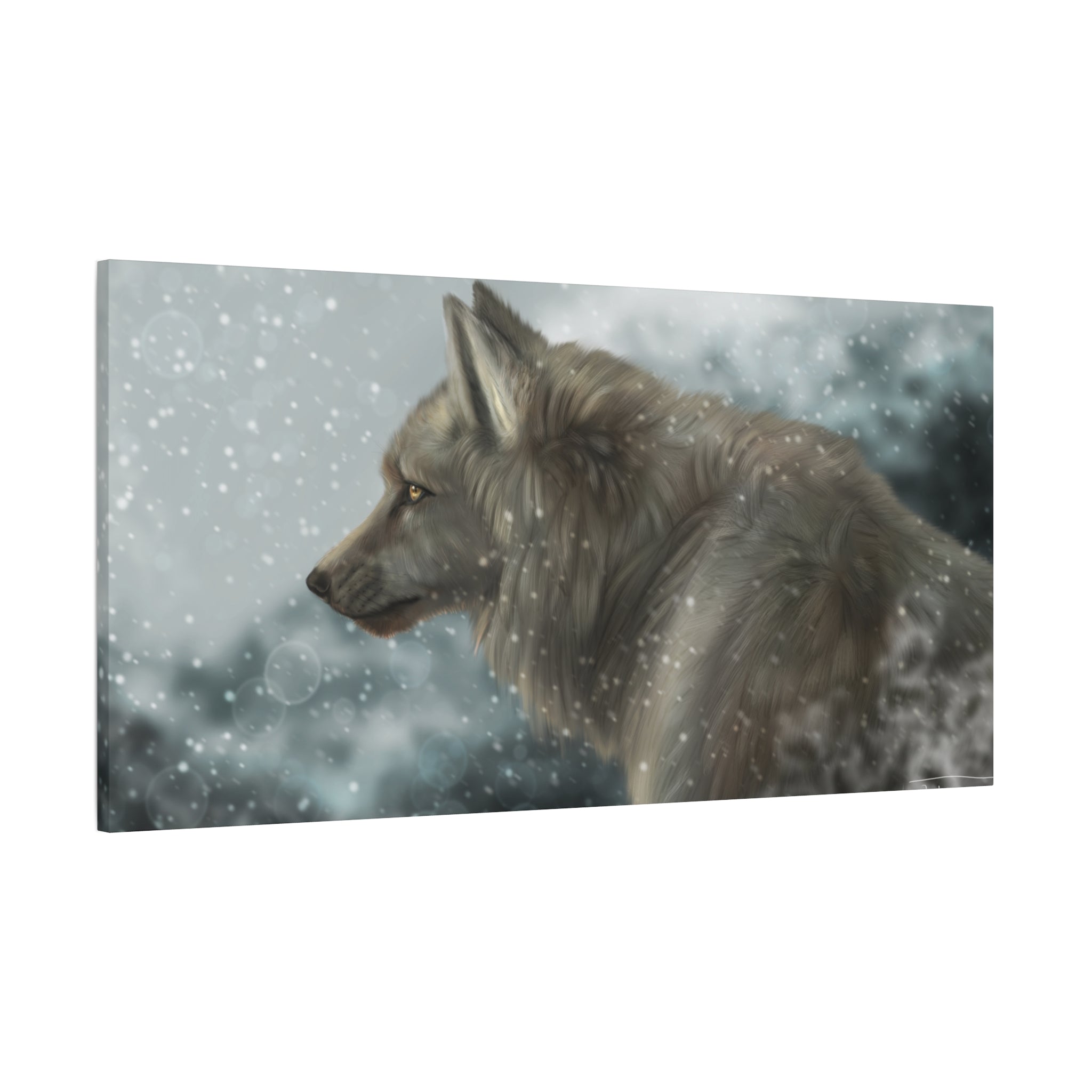 Lone Wolf Matte Canvas, Stretched, 1.25"