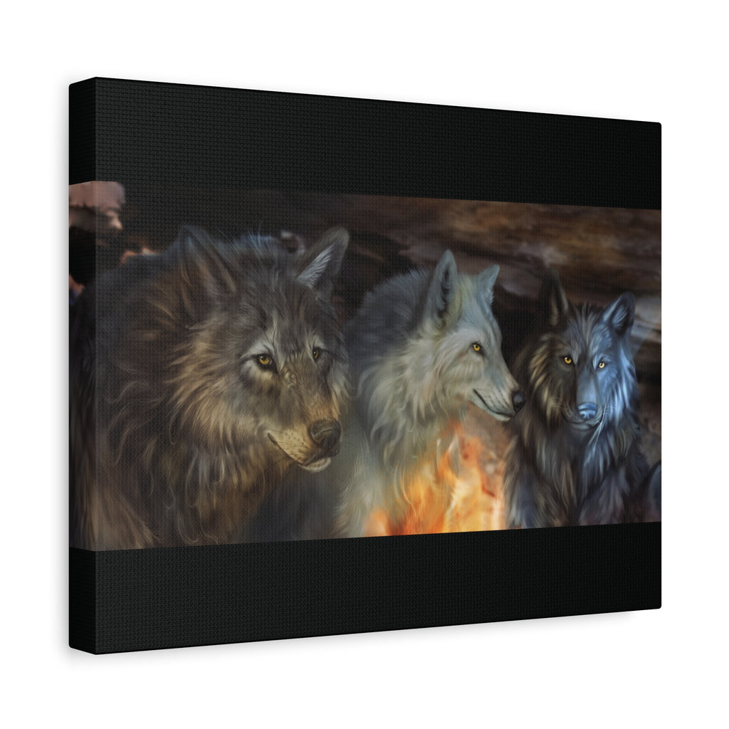 Fire Wolves Matte Canvas, Stretched, 1.25"