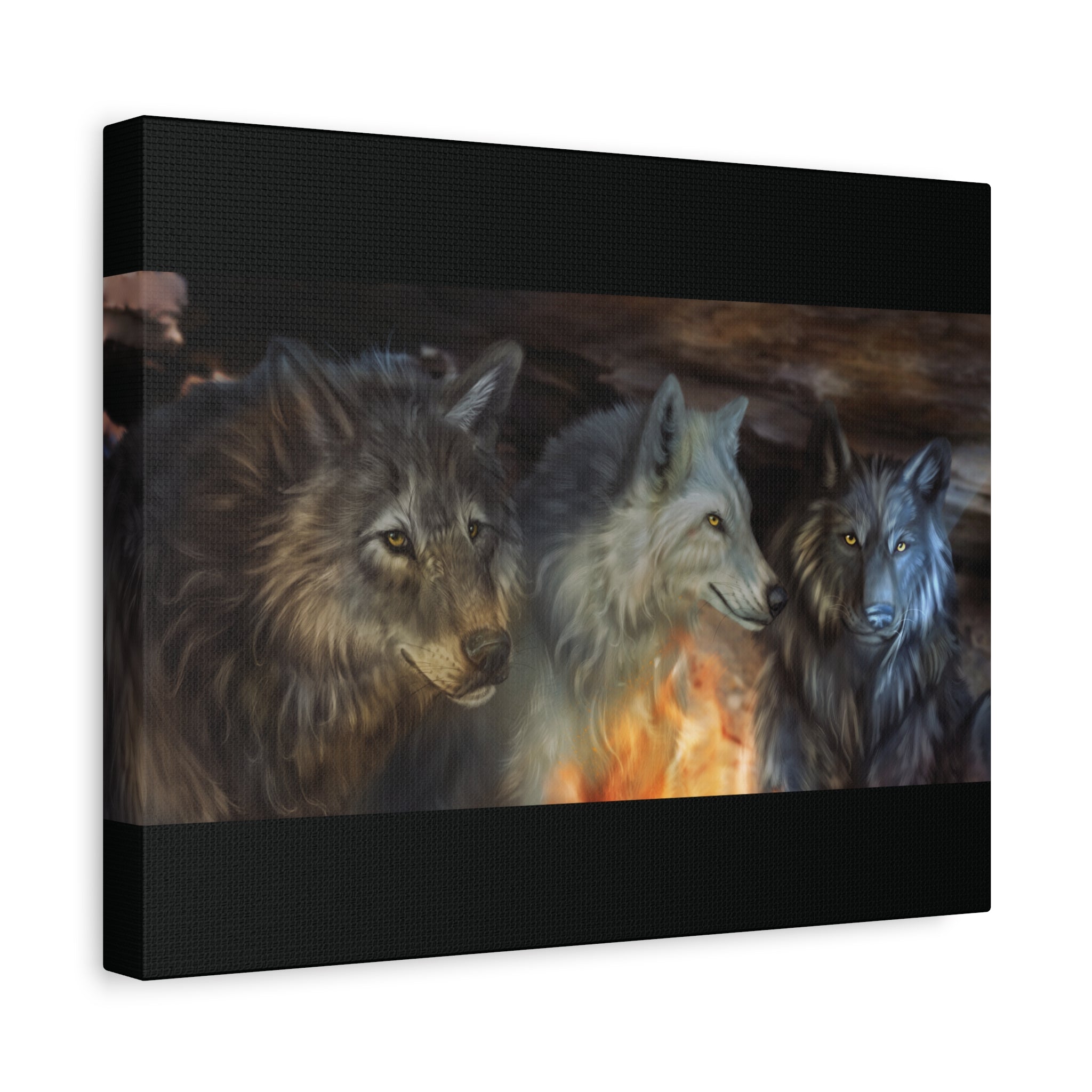 Fire Wolves Matte Canvas, Stretched, 1.25"