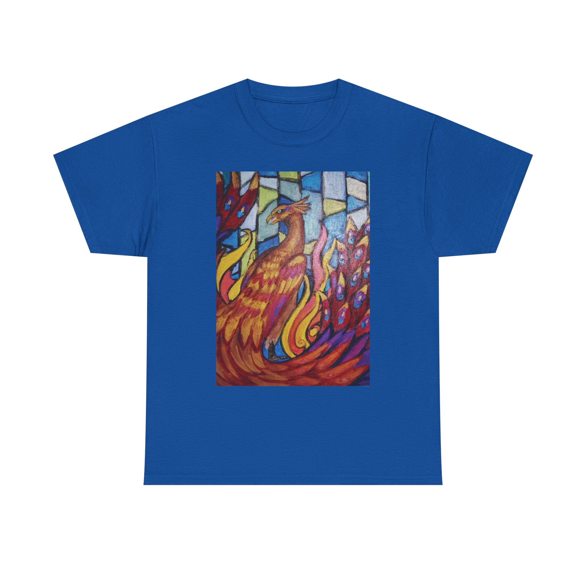 Stained Glass Phoenix Heavy Cotton Tee