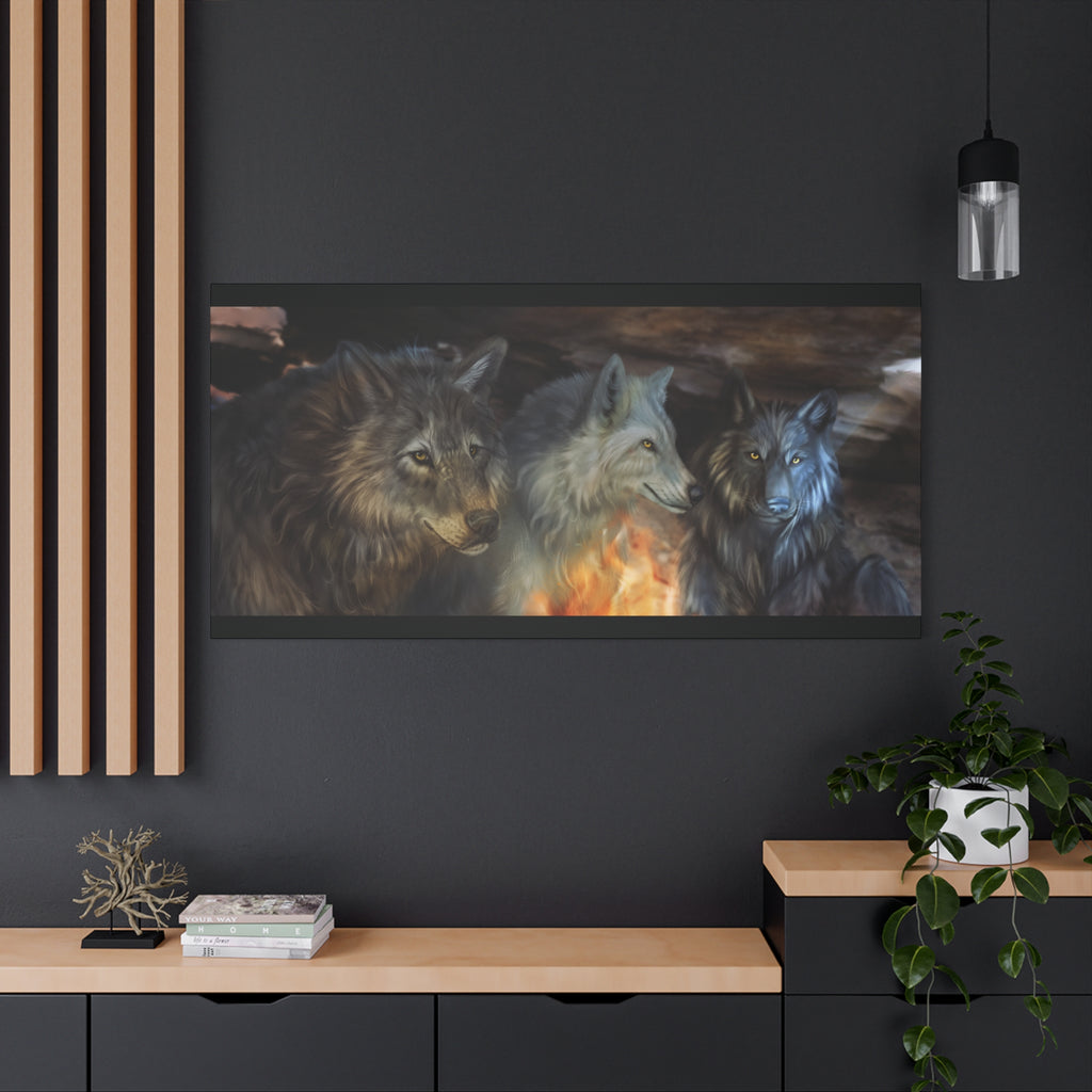Fire Wolves Matte Canvas, Stretched, 1.25"
