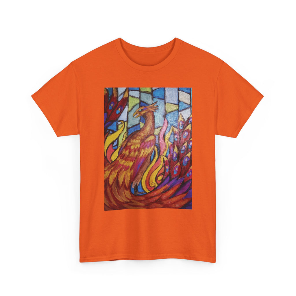 Stained Glass Phoenix Heavy Cotton Tee