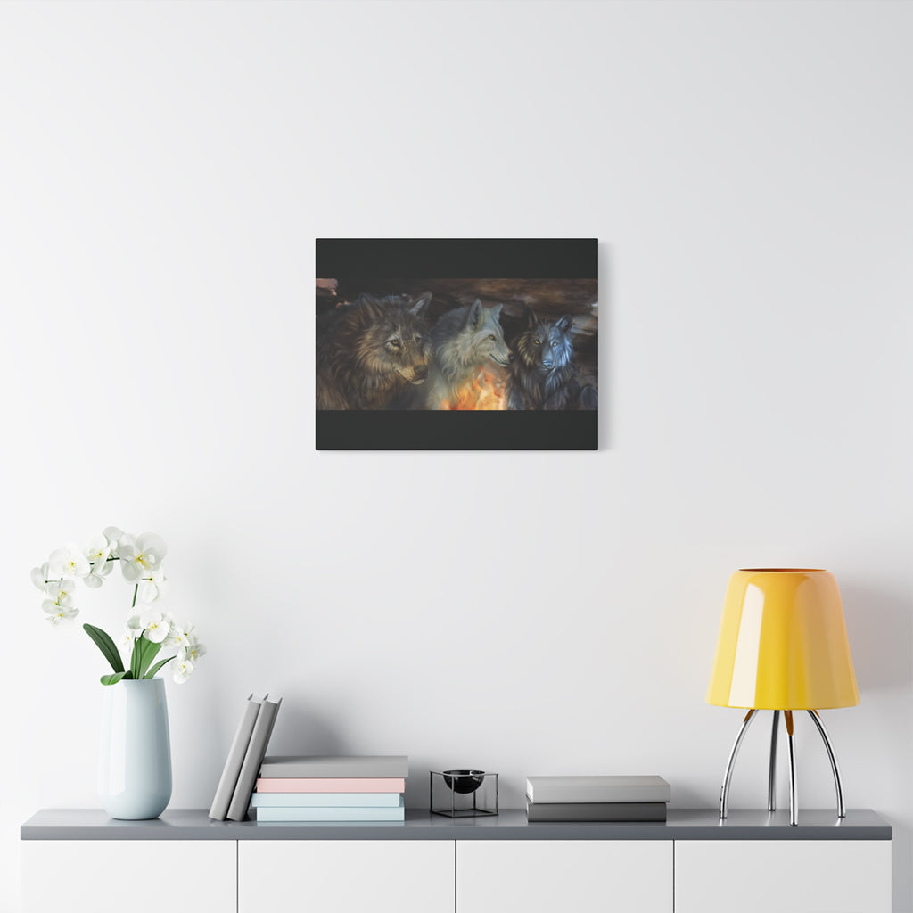 Fire Wolves Matte Canvas, Stretched, 1.25"