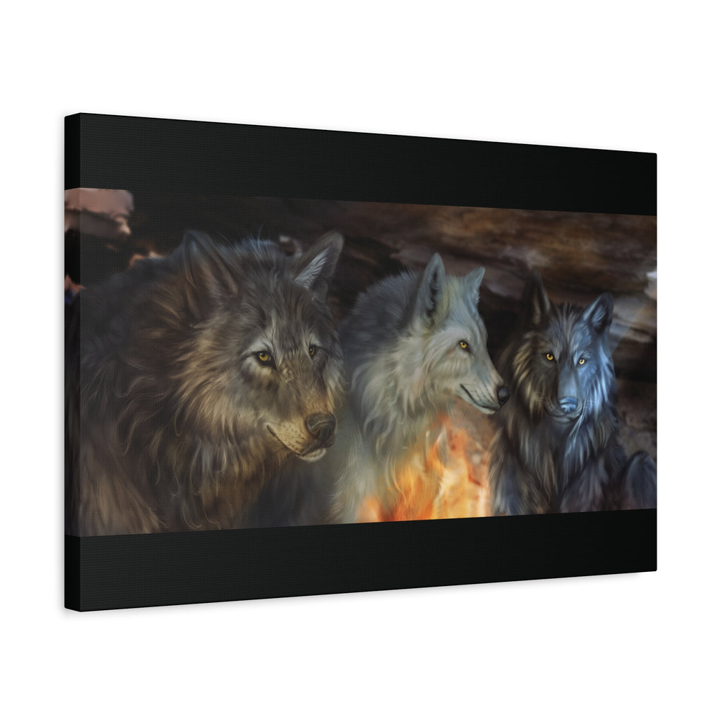 Fire Wolves Matte Canvas, Stretched, 1.25"