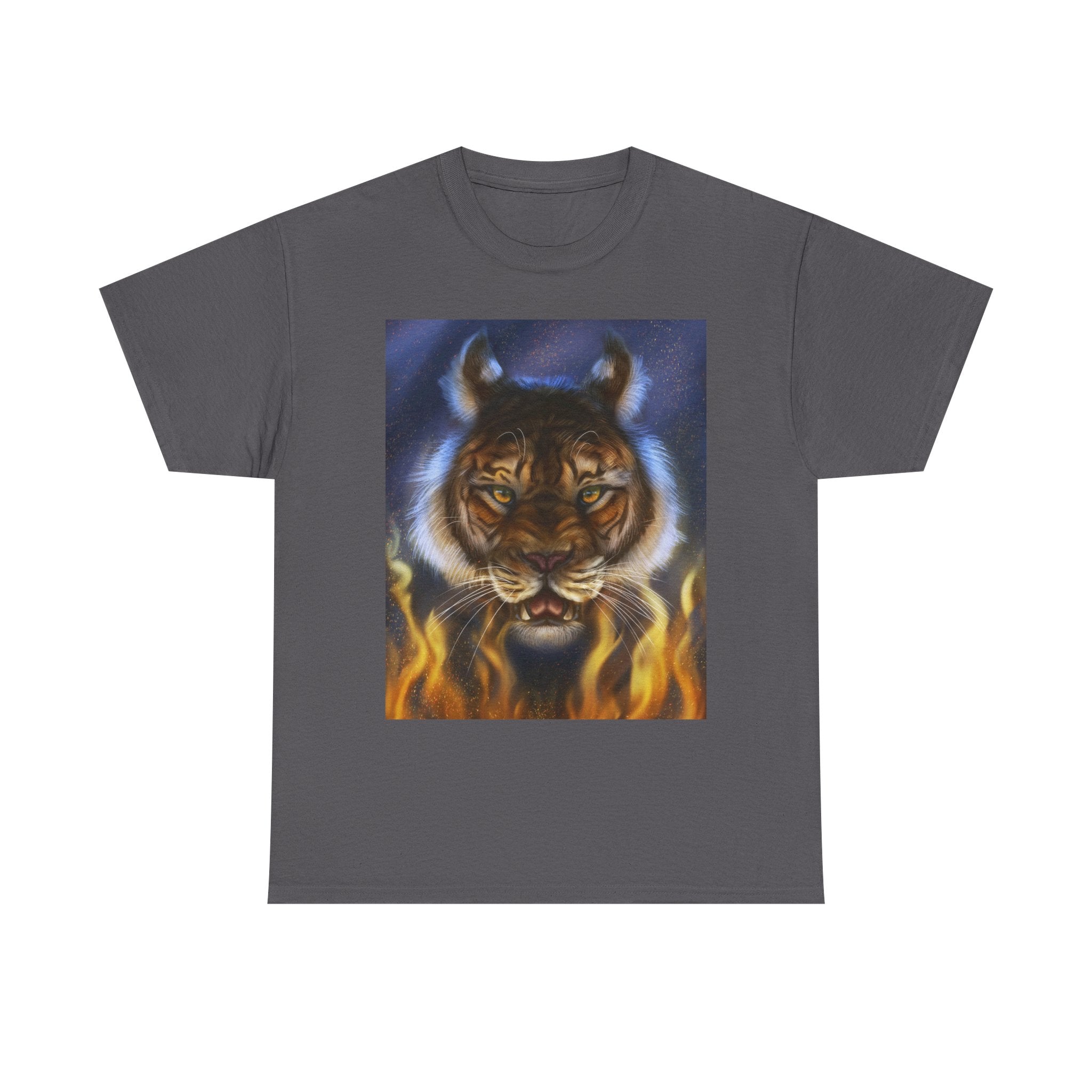 Tiger Flames Heavy Cotton Tee