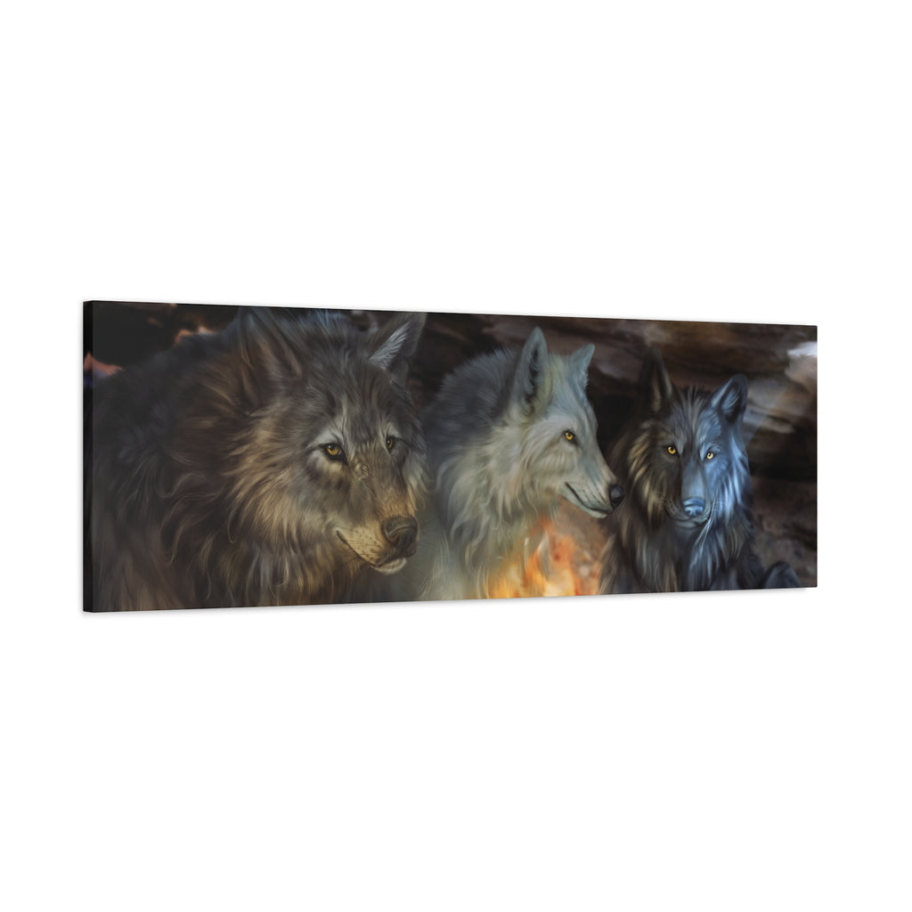 Fire Wolves Matte Canvas, Stretched, 1.25"