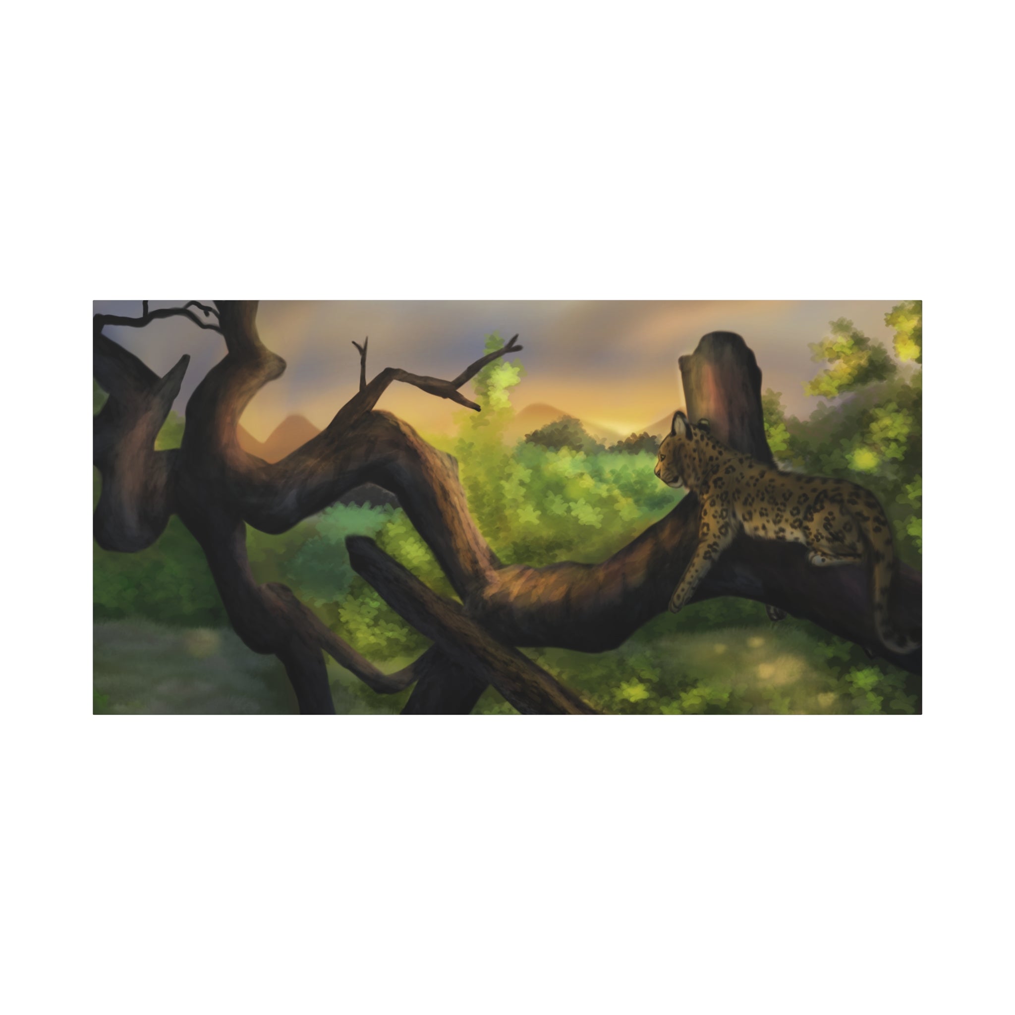 Leopard Landscape Matte Canvas, Stretched, 1.25"