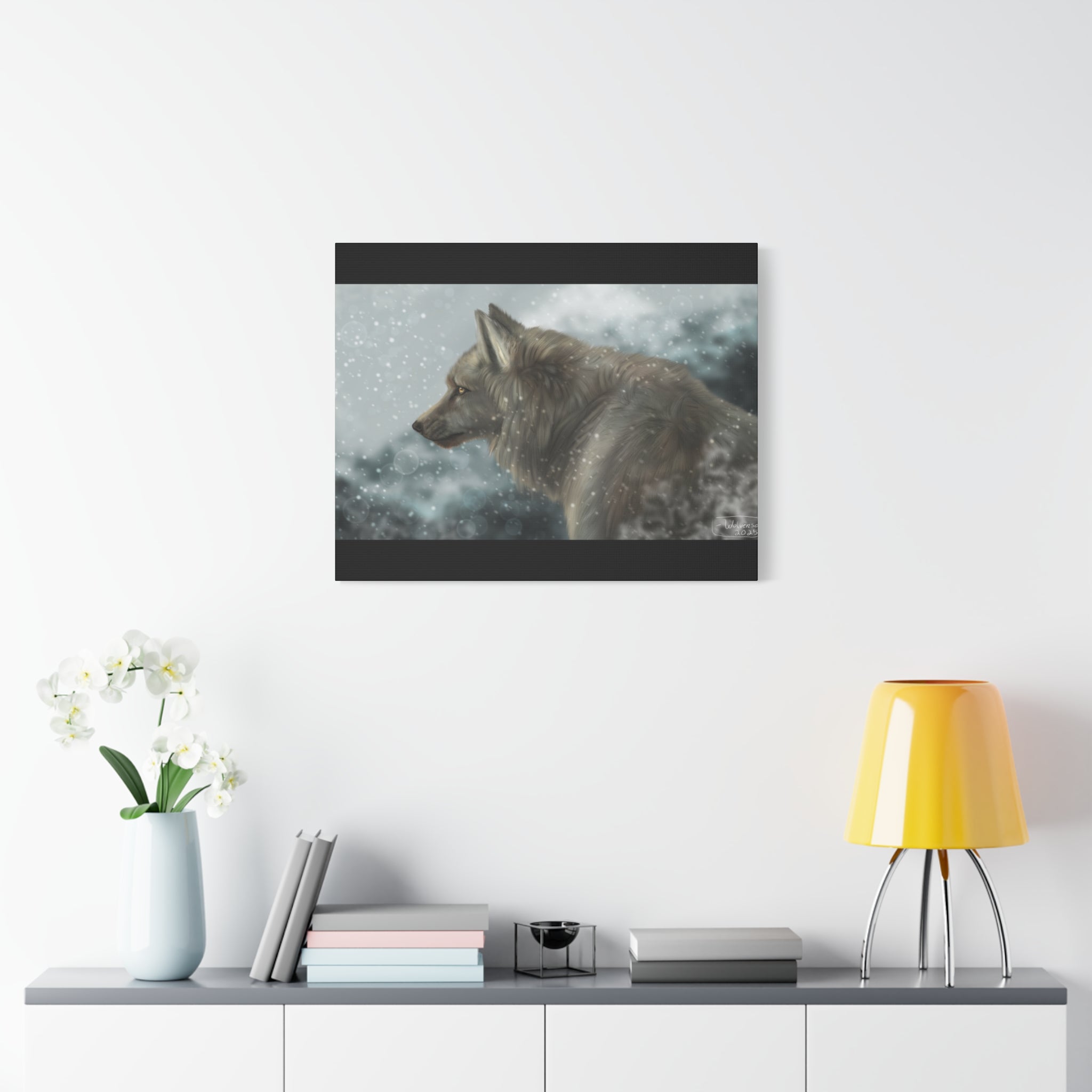 Lone Wolf Matte Canvas, Stretched, 1.25"