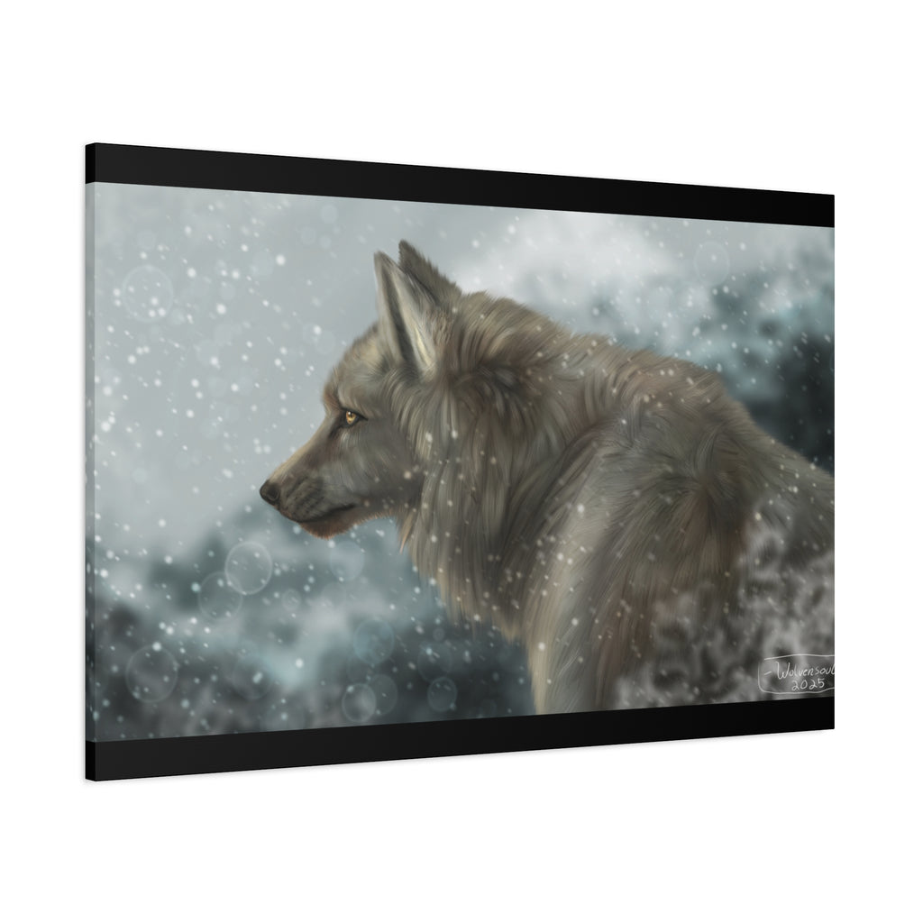 Lone Wolf Matte Canvas, Stretched, 1.25"