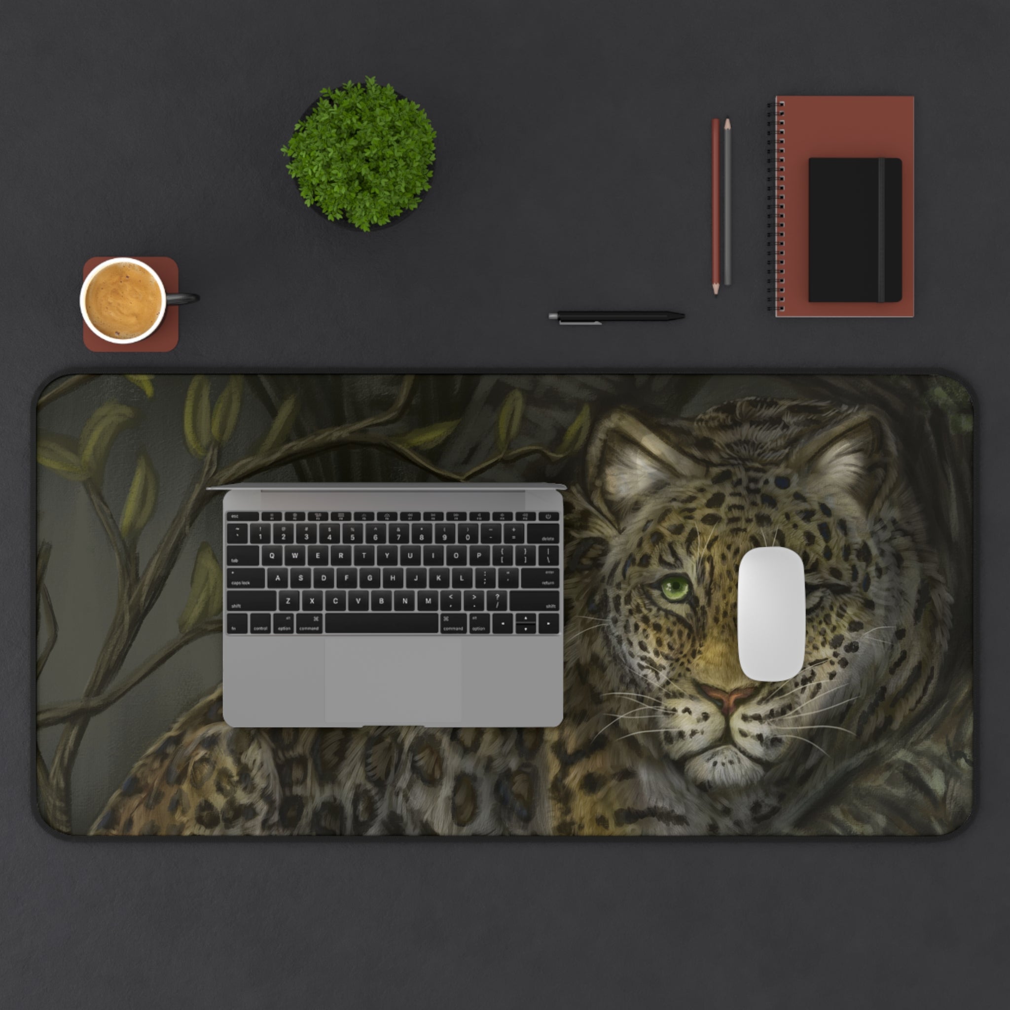 Jungle Leopard 16x32 Desk Mat