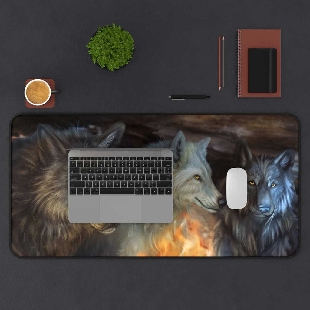 Fire Wolves 16x32 Desk Mat